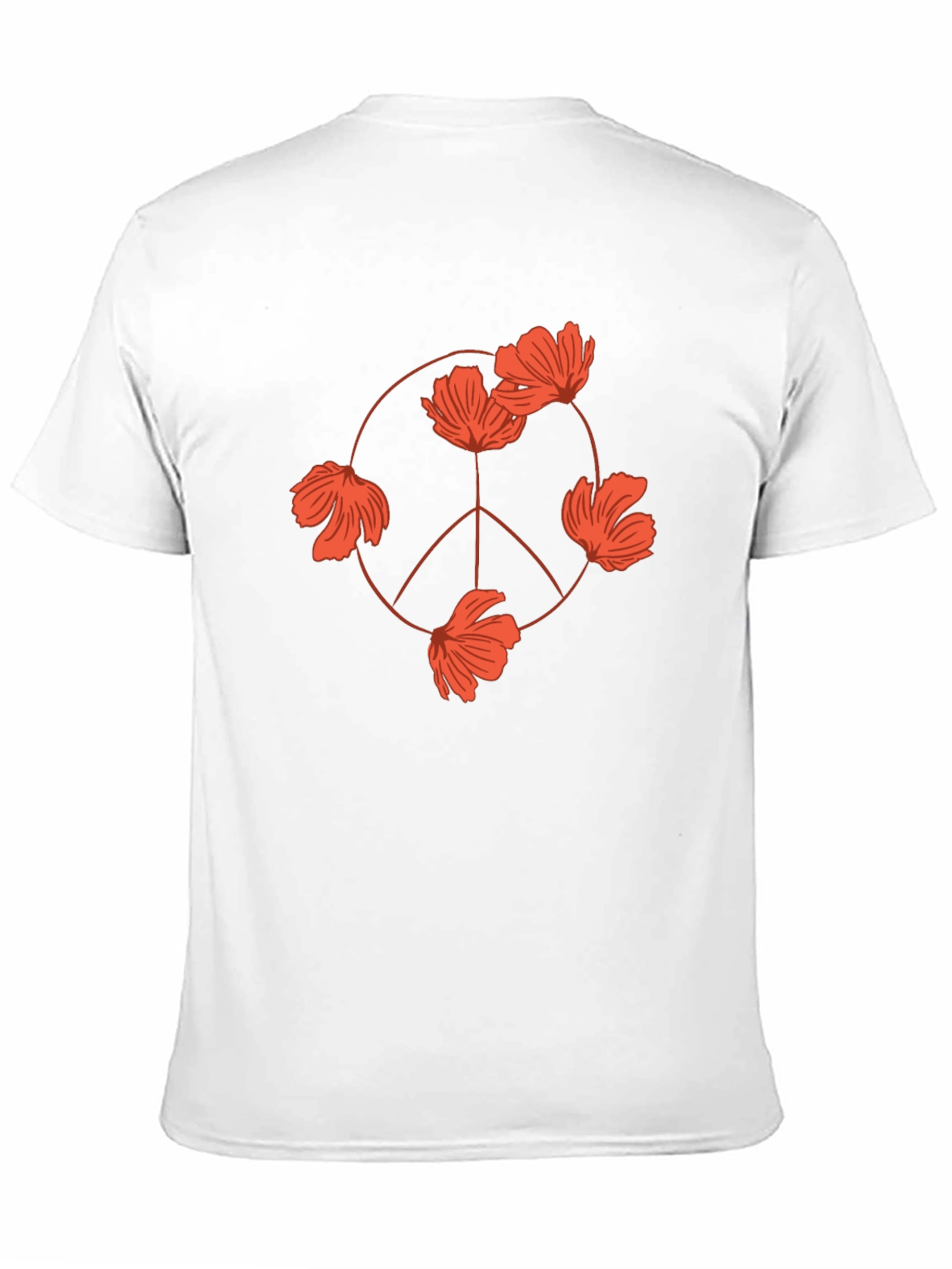 Floral Peace Sign T-Shirt - Modern Graphic Tee