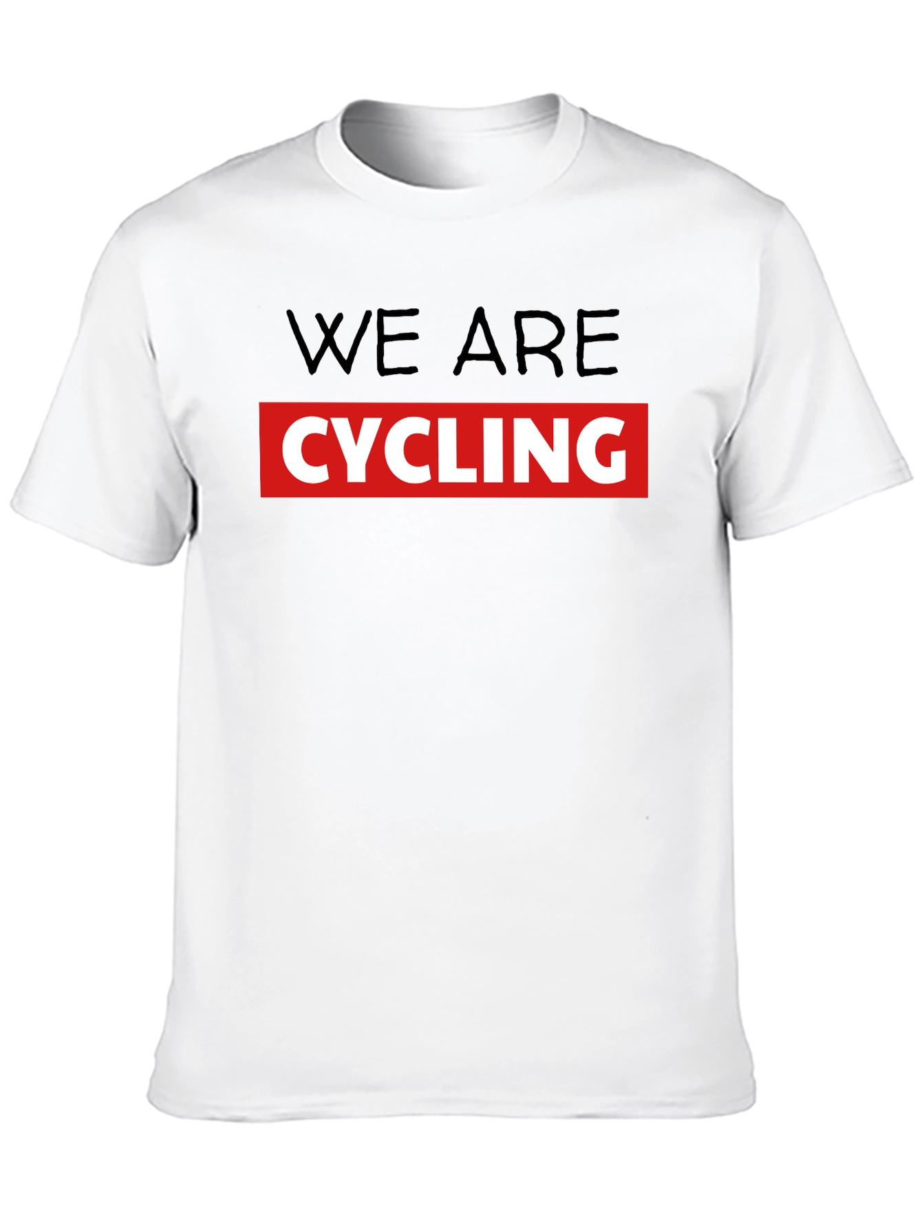 We Are Cycling T-Shirt - Black Crew Neck Tee