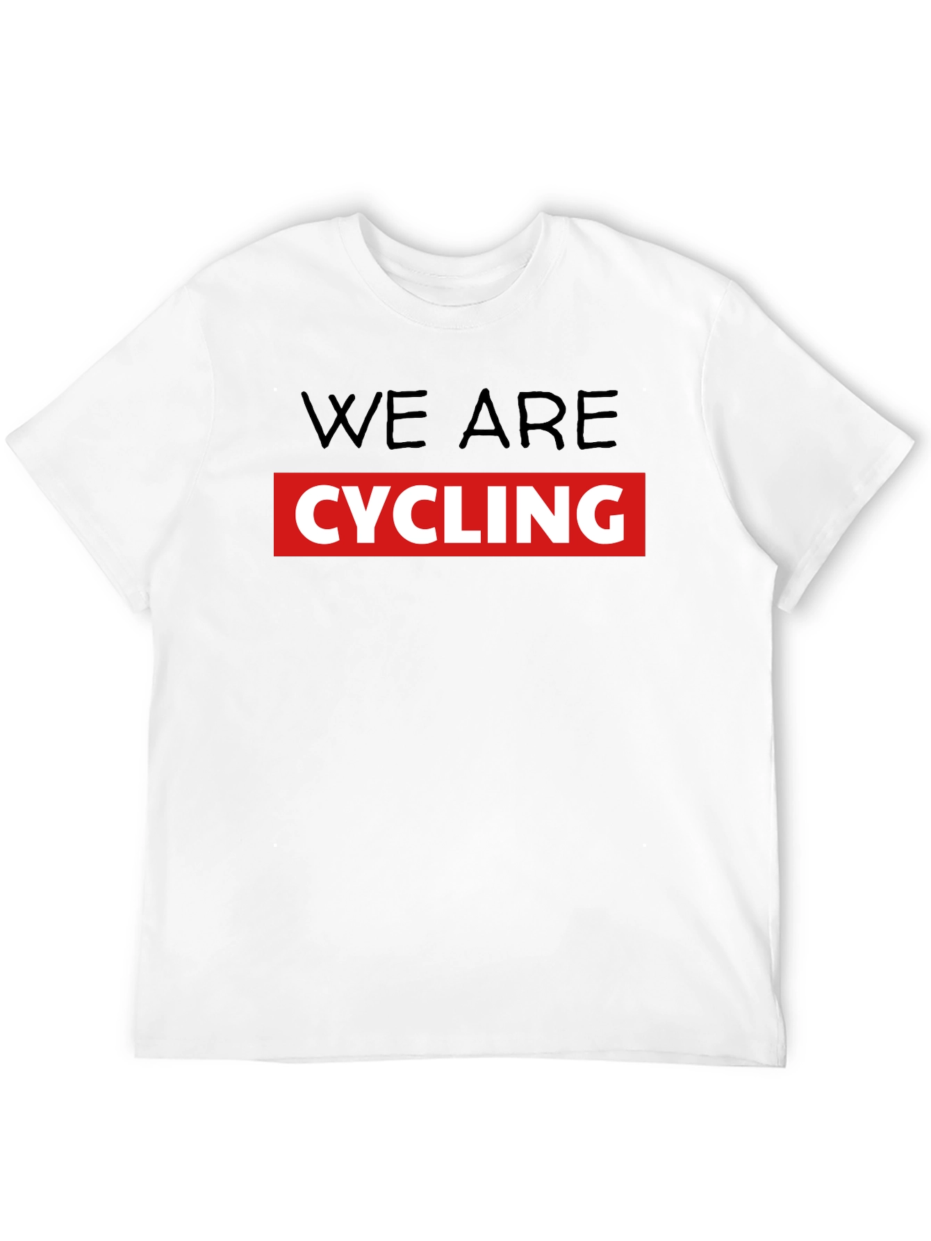 We Are Cycling T-Shirt - Black Crew Neck Tee