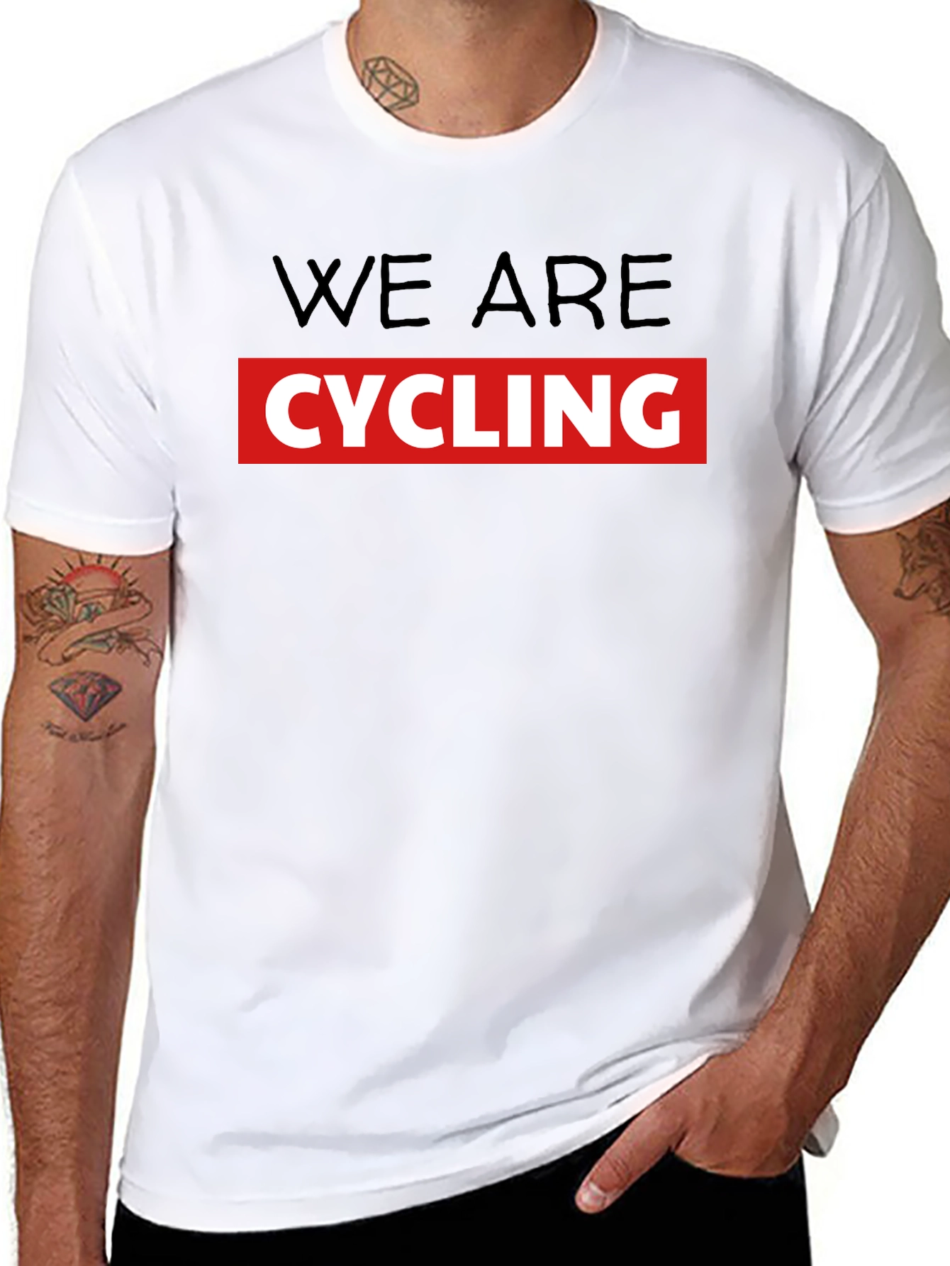 We Are Cycling T-Shirt - Black Crew Neck Tee