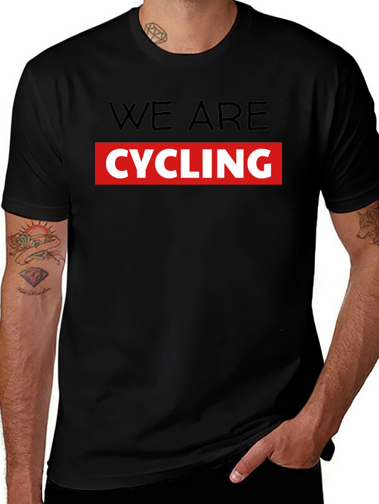 We Are Cycling T-Shirt - Black Crew Neck Tee