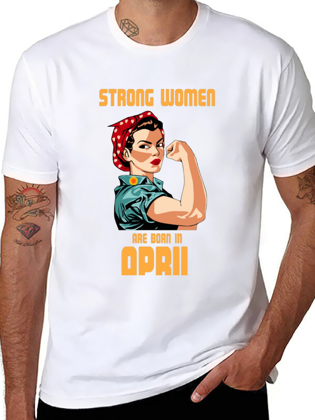Strong Women Born in April Graphic Tee