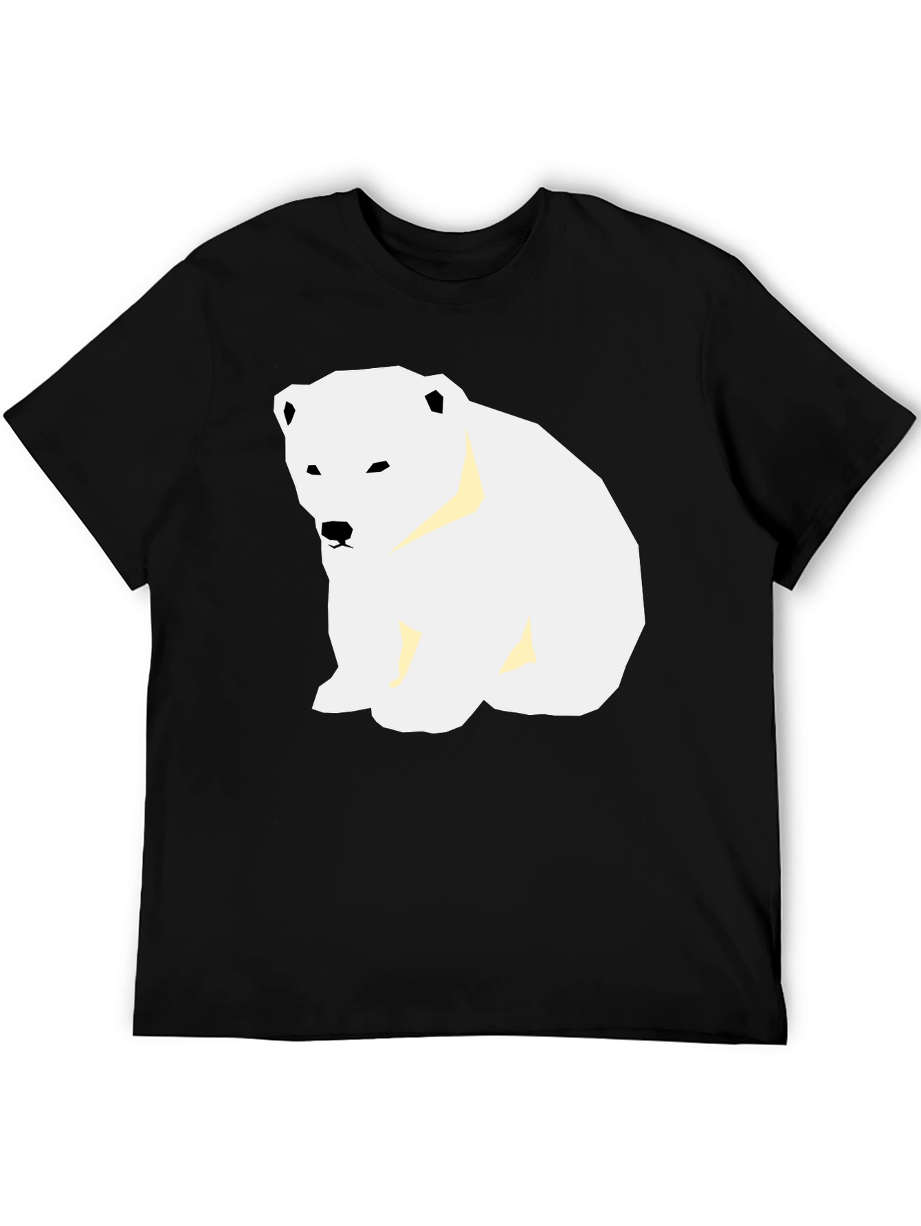 Polar Bear Graphic Tee - Black Casual T-Shirt