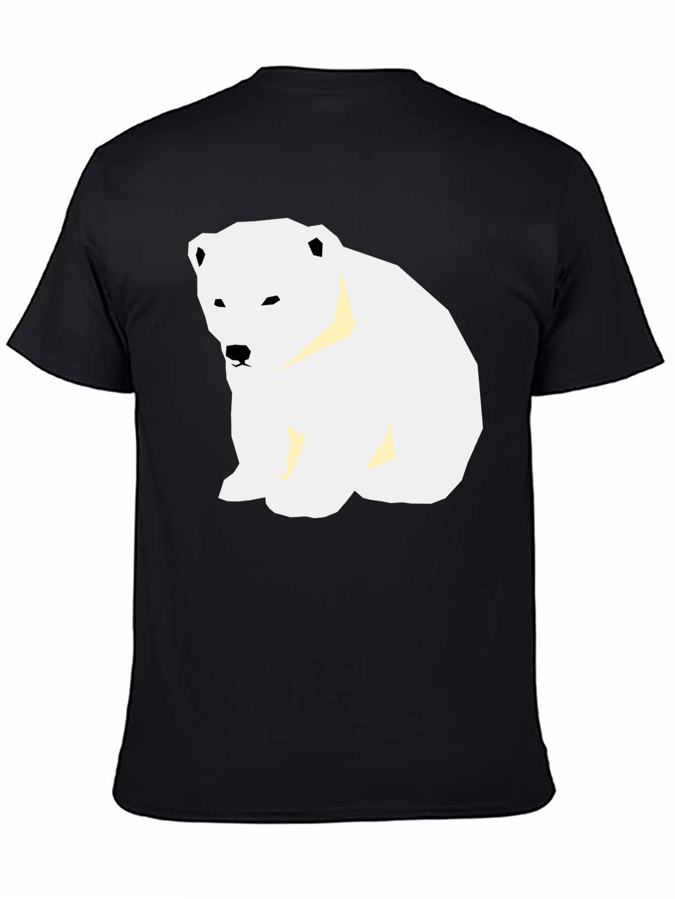 Polar Bear Graphic Tee - Black Casual T-Shirt
