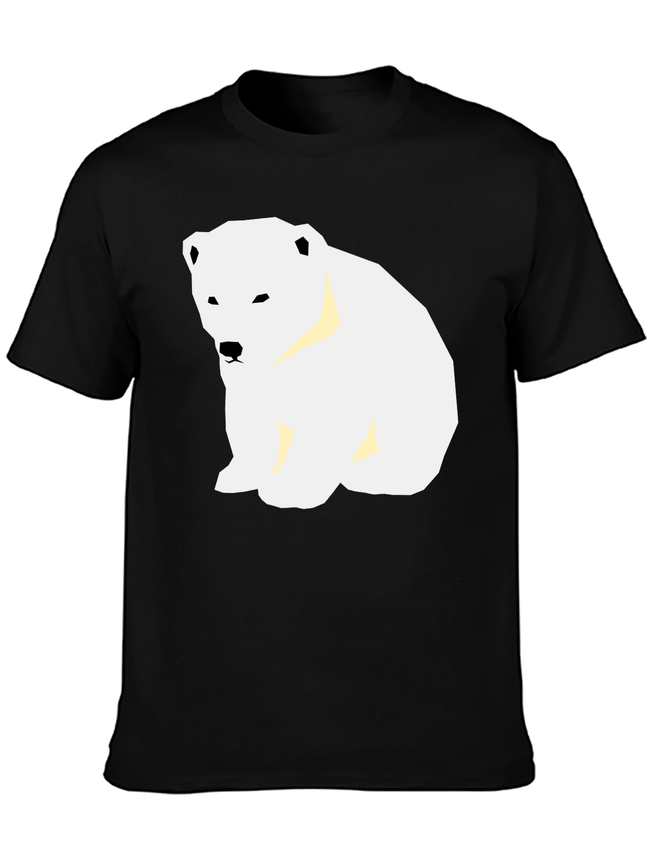 Polar Bear Graphic Tee - Black Casual T-Shirt