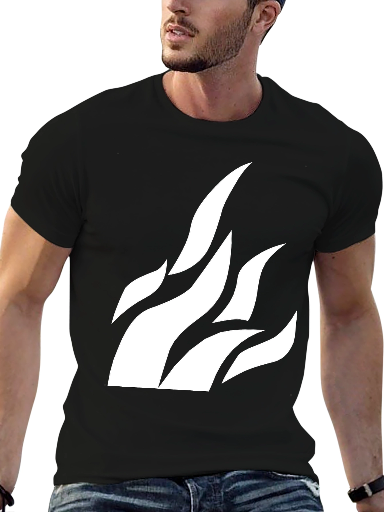Flame Graphic Black T-Shirt