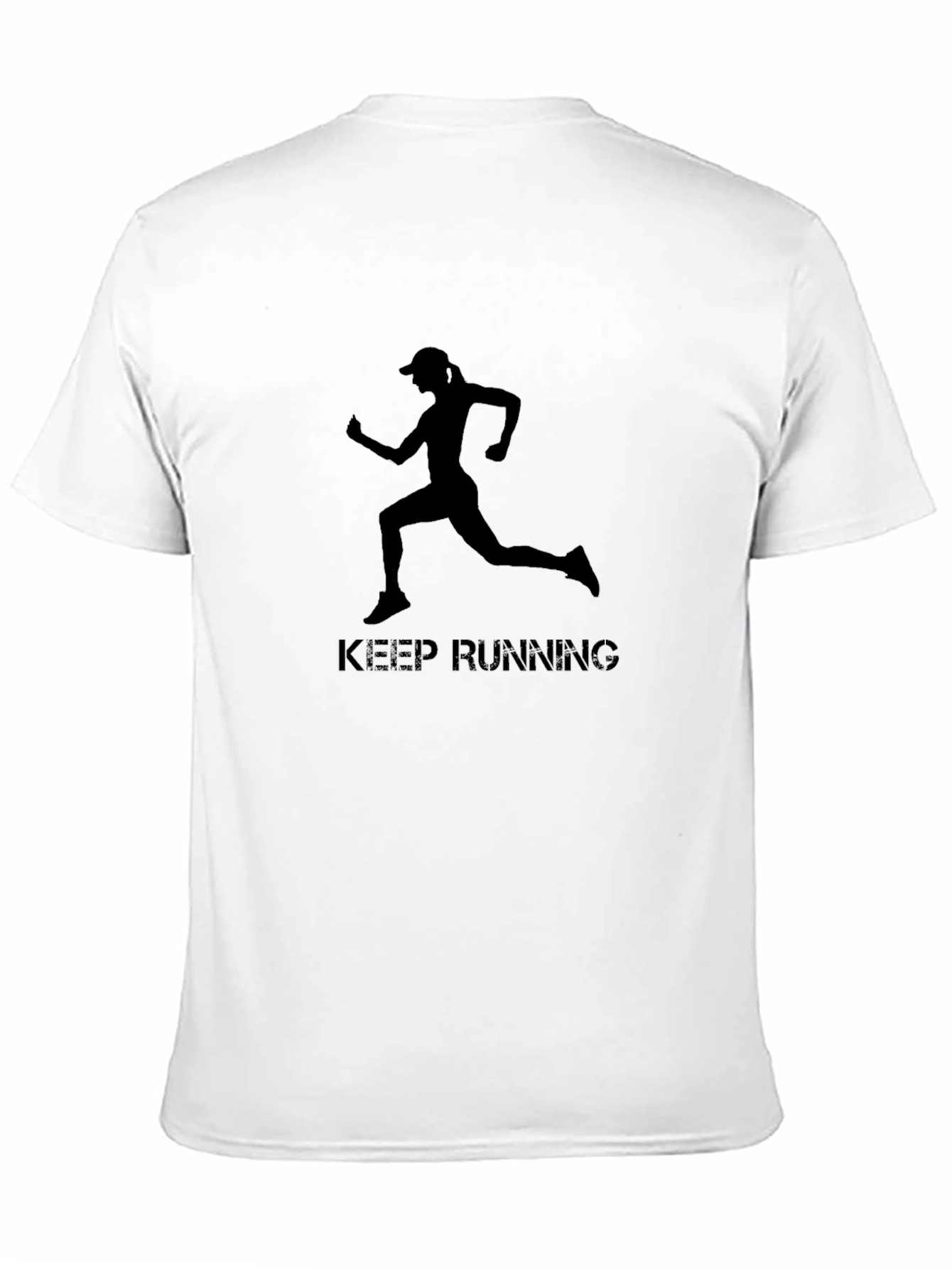 Keep Running Black T-Shirt - Athlete Motivation