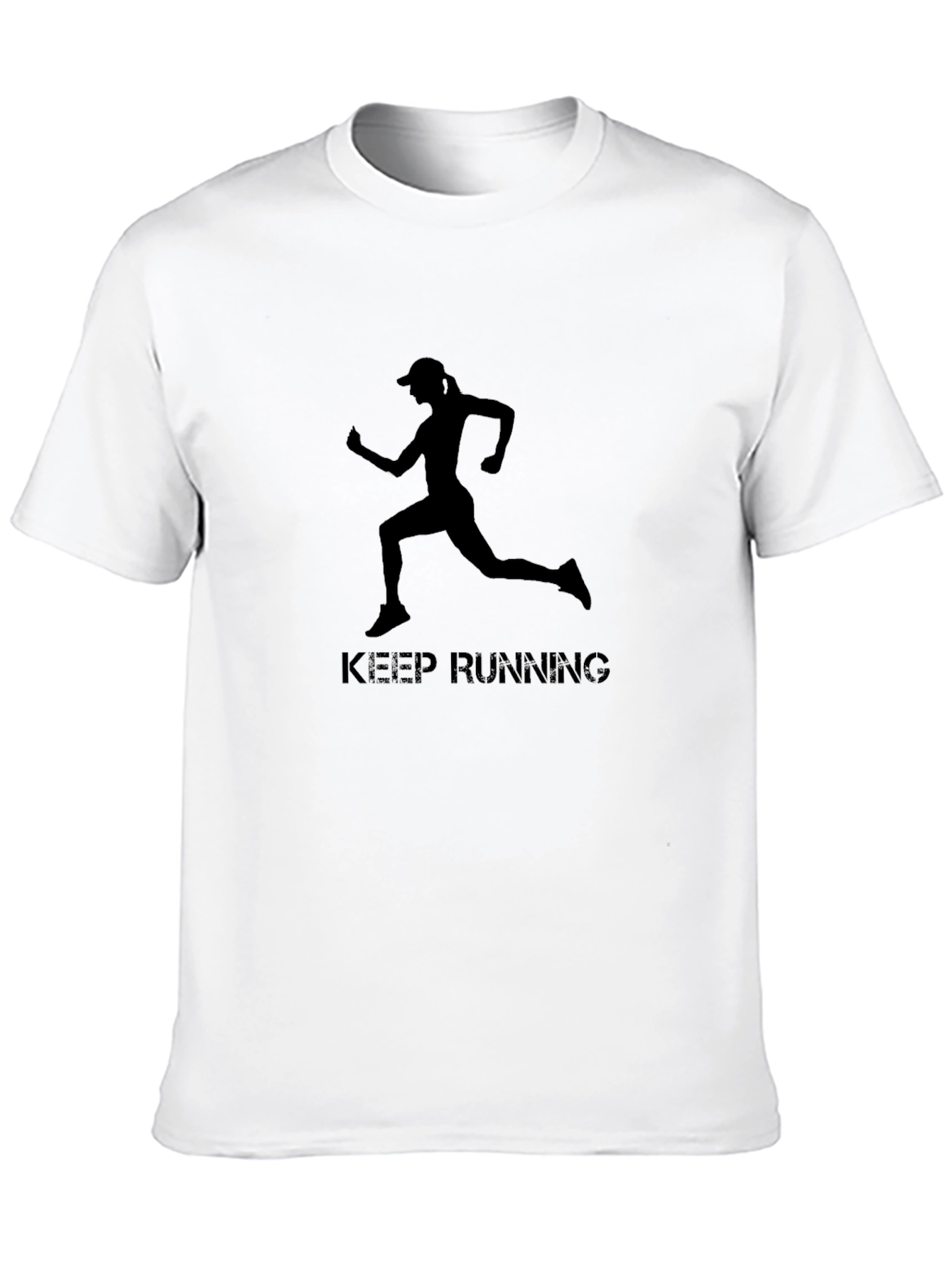 Keep Running Black T-Shirt - Athlete Motivation
