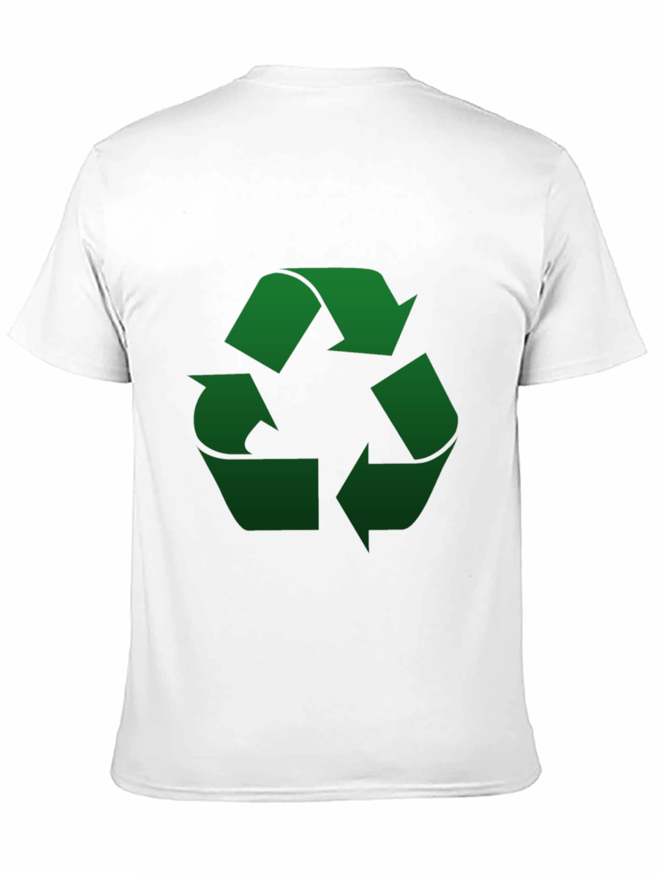 Eco-Friendly Black T-Shirt - Green Recycle Symbol