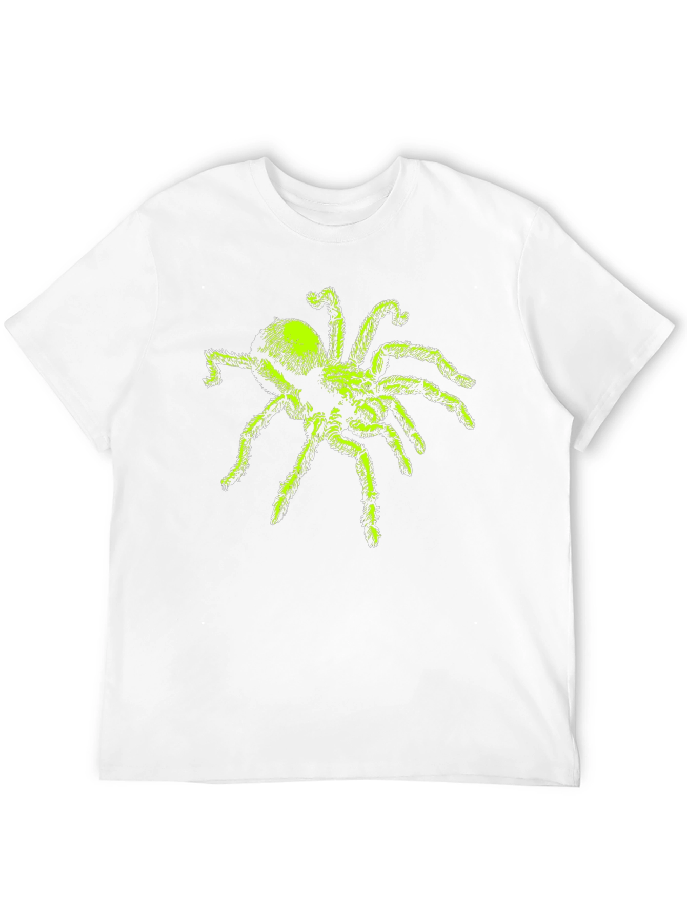 Neon Green Spider Graphic Tee - Black T-Shirt