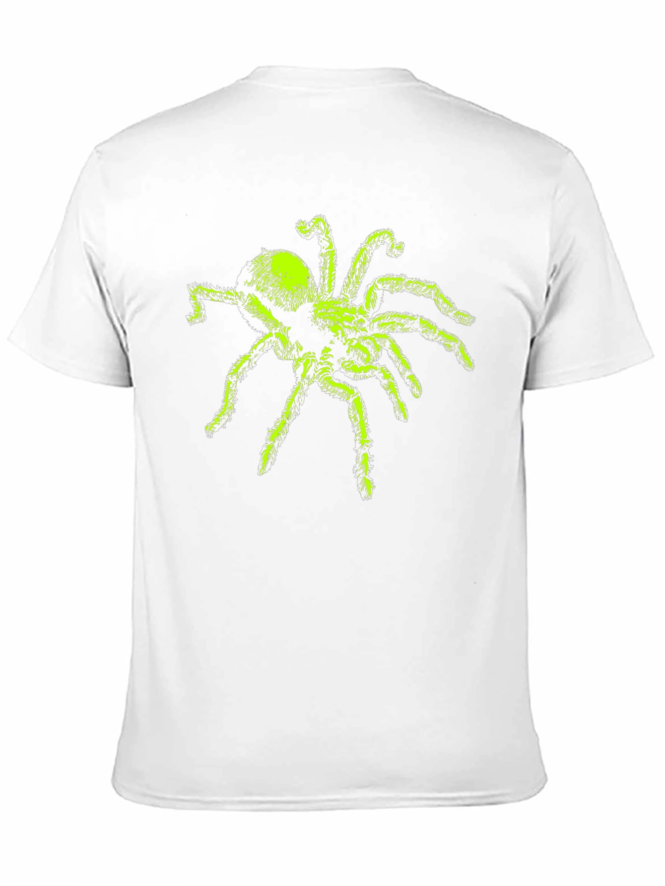 Neon Green Spider Graphic Tee - Black T-Shirt