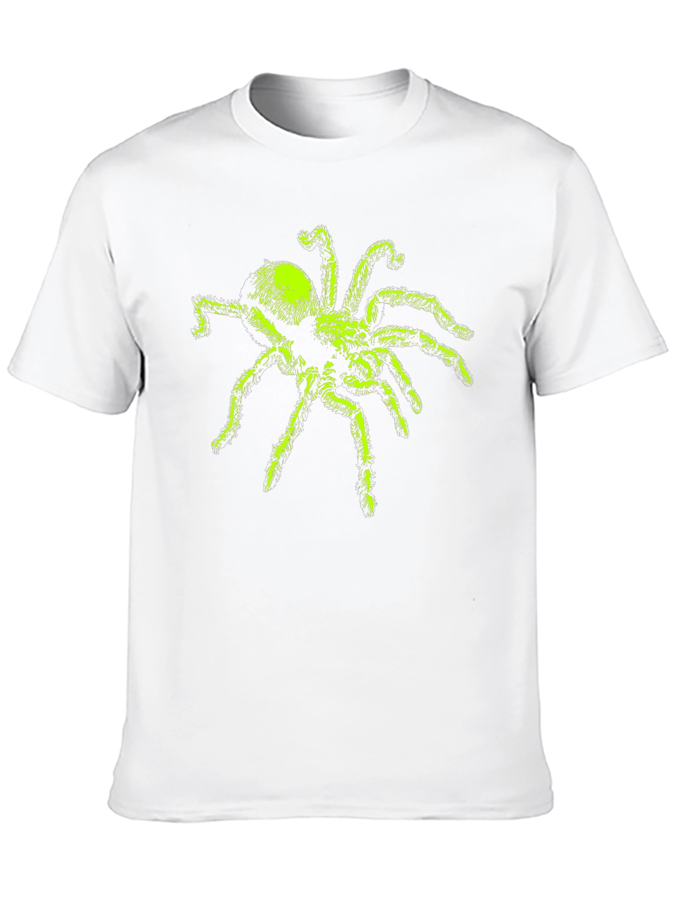 Neon Green Spider Graphic Tee - Black T-Shirt