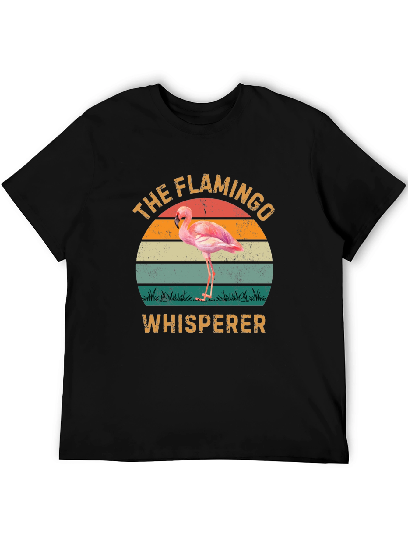 Flamingo Whisperer Retro T-Shirt