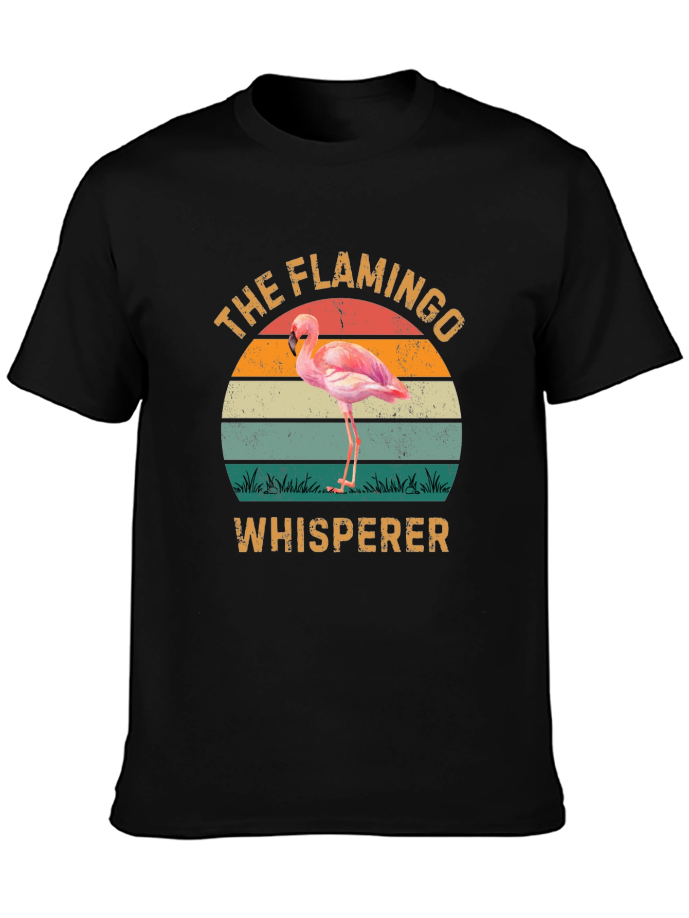 Flamingo Whisperer Retro T-Shirt