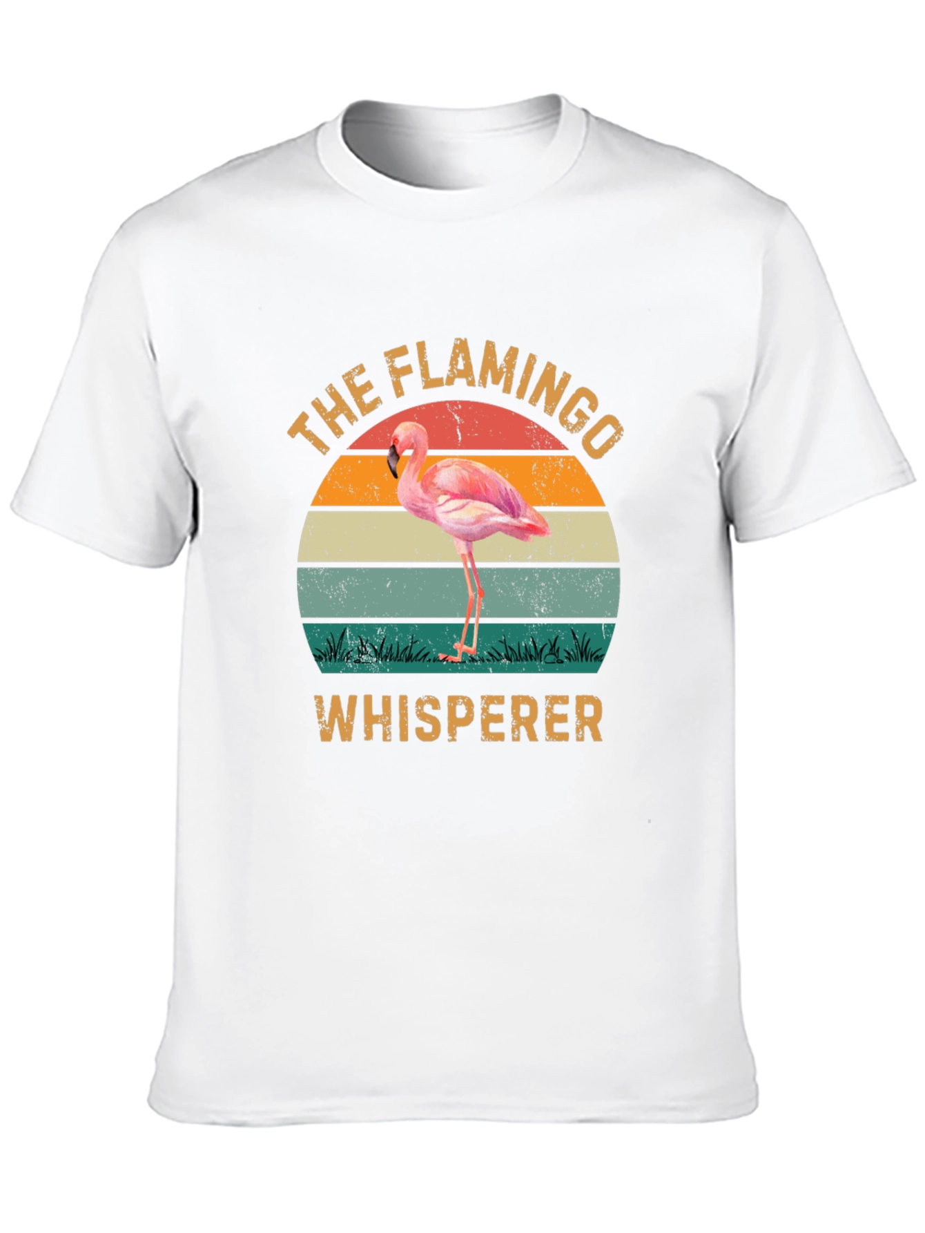 Flamingo Whisperer Retro T-Shirt