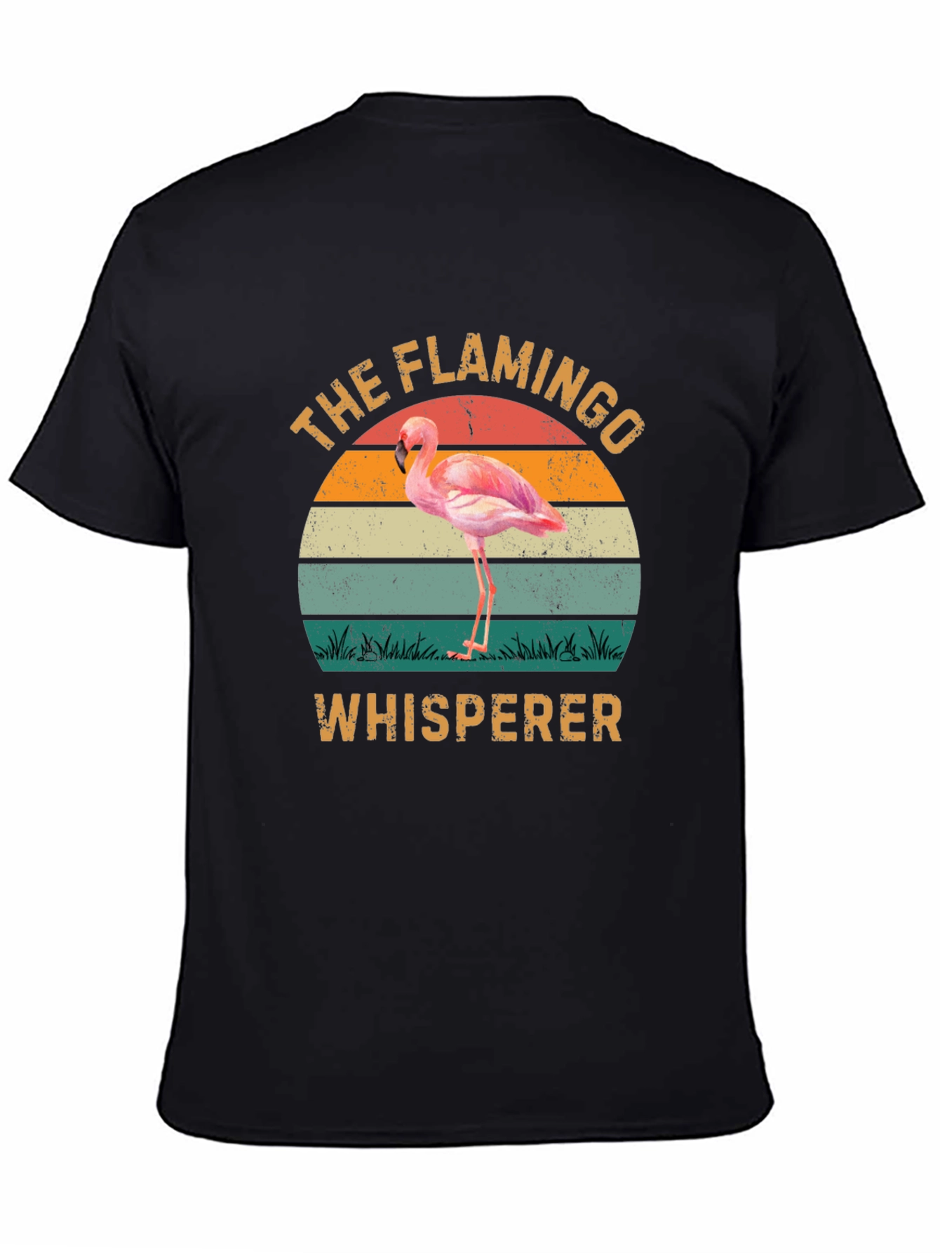 Flamingo Whisperer Retro T-Shirt