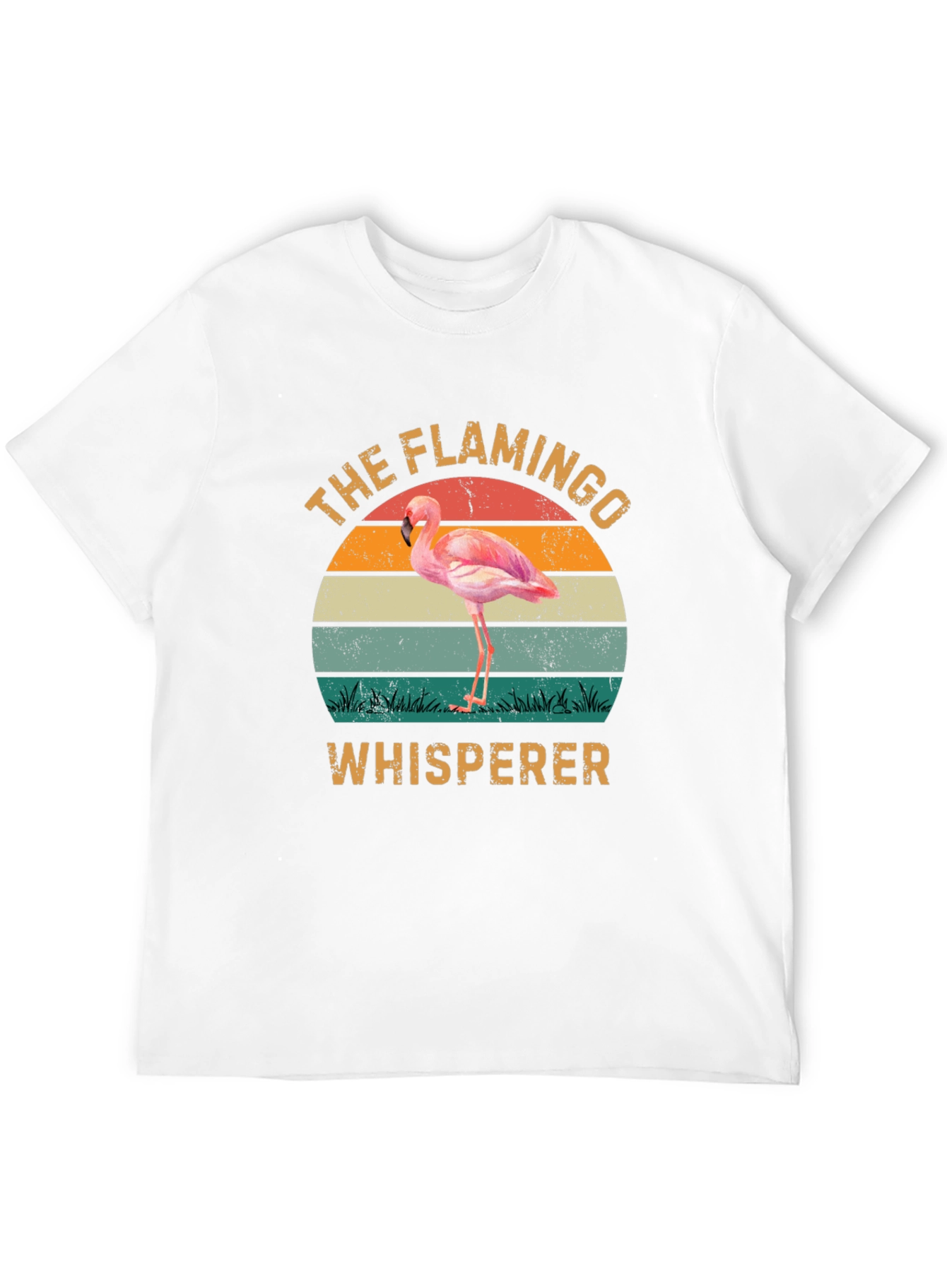 Flamingo Whisperer Retro T-Shirt