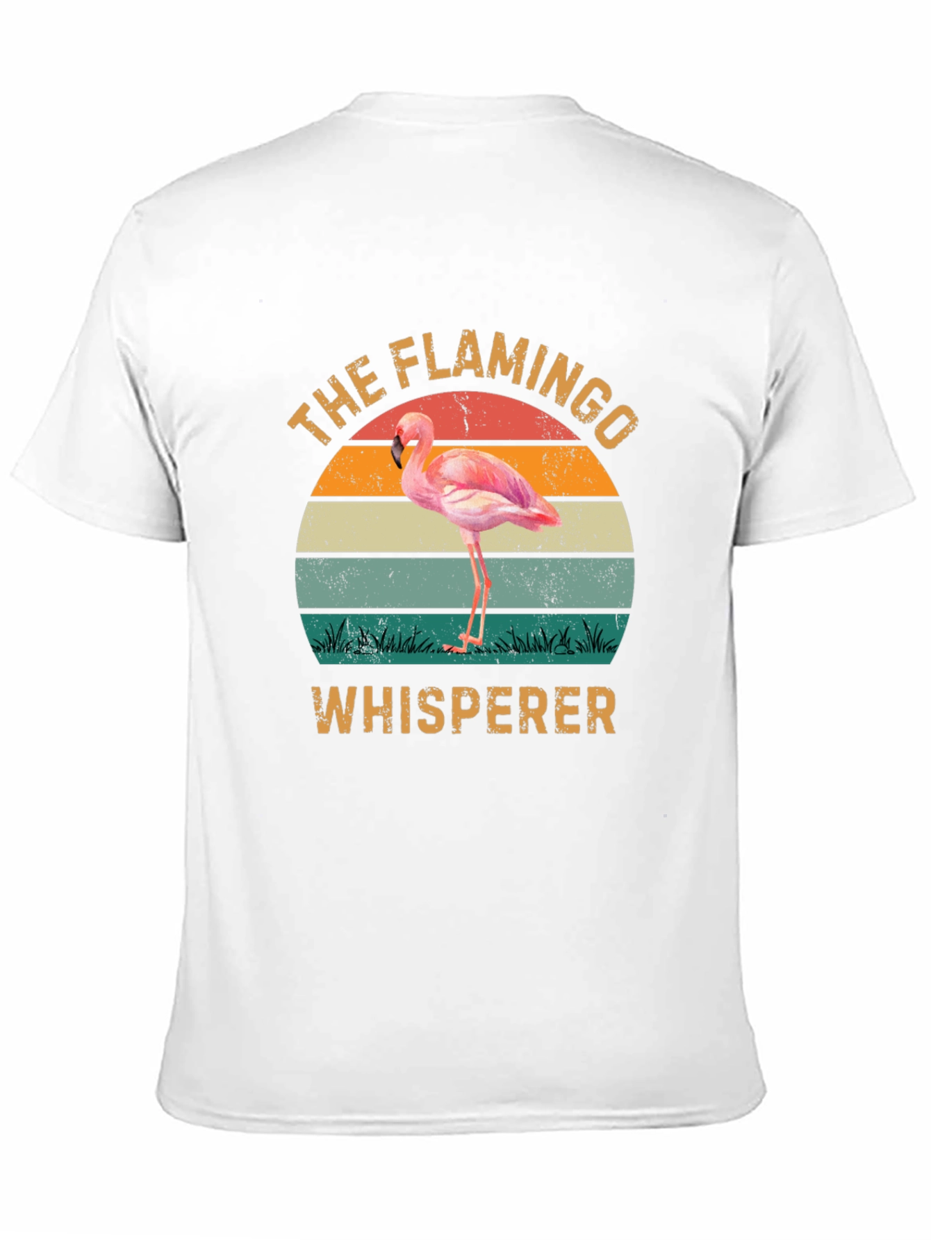 Flamingo Whisperer Retro T-Shirt