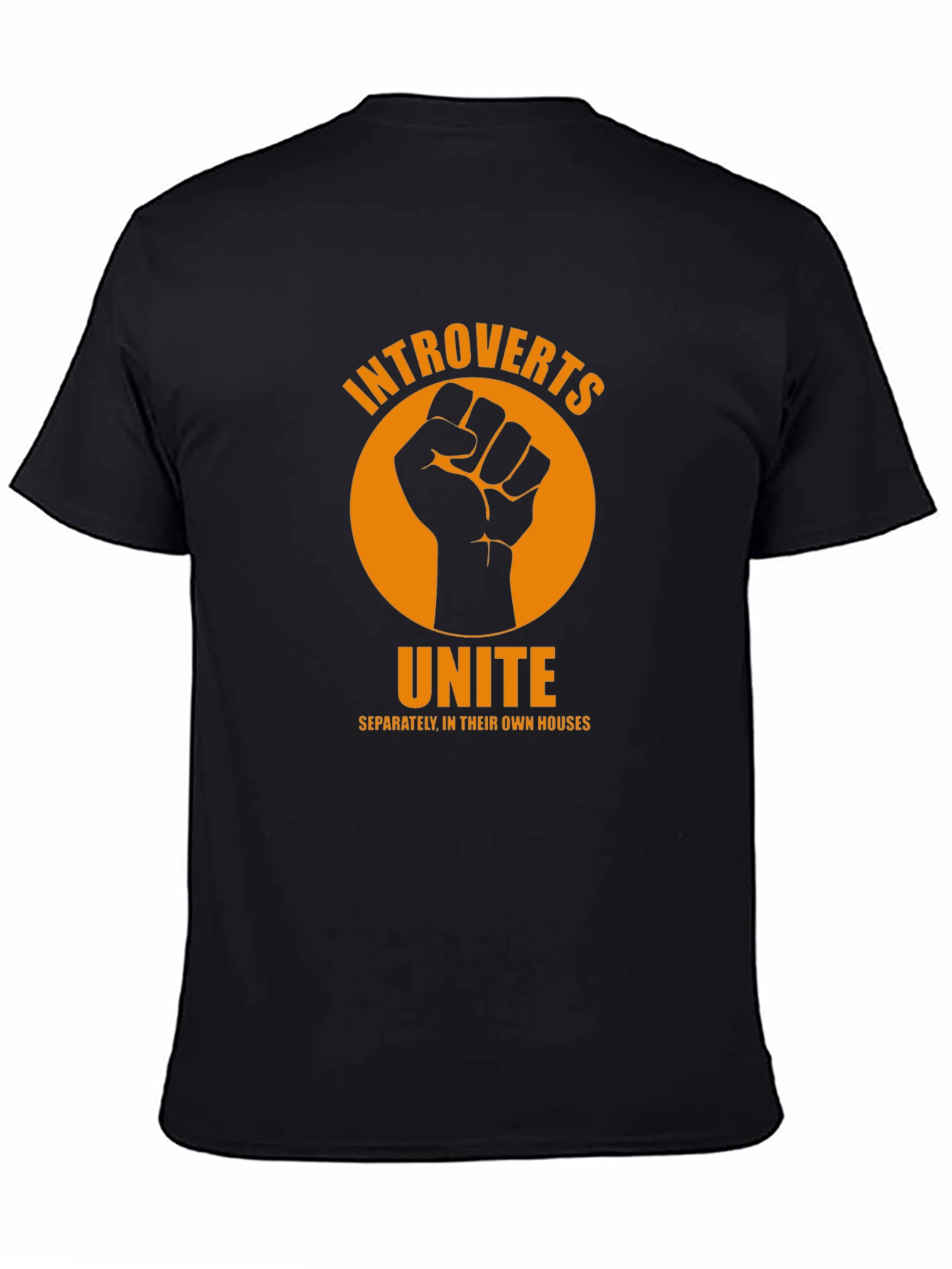 Introverts Unite Graphic T-Shirt - Black Cotton