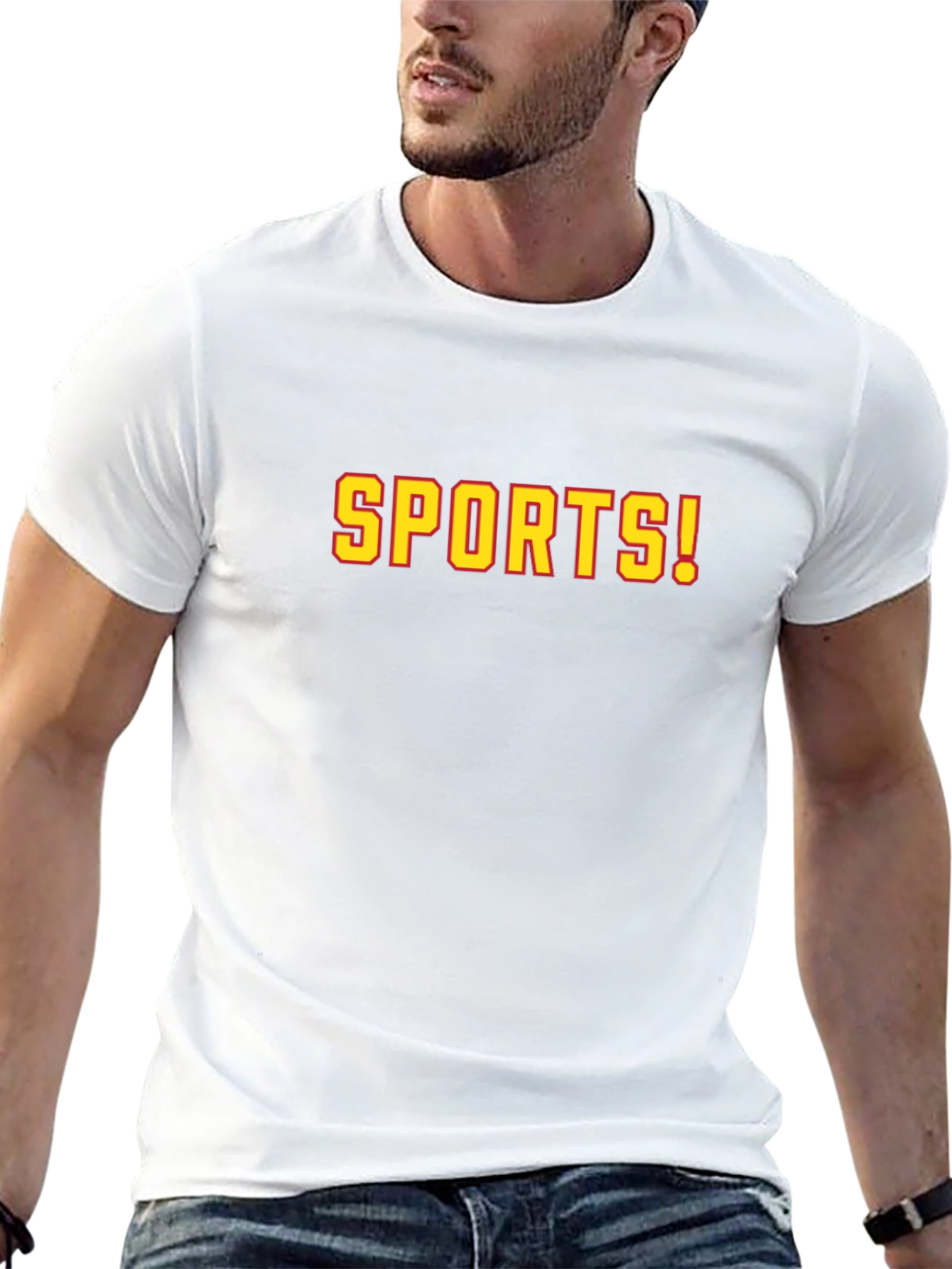 SPORTS! Graphic T-Shirt - Black Crew Neck