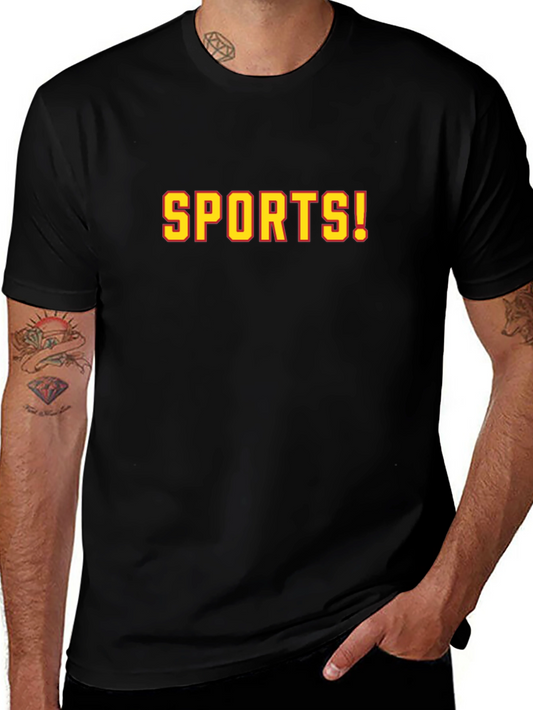 SPORTS! Graphic T-Shirt - Black Crew Neck