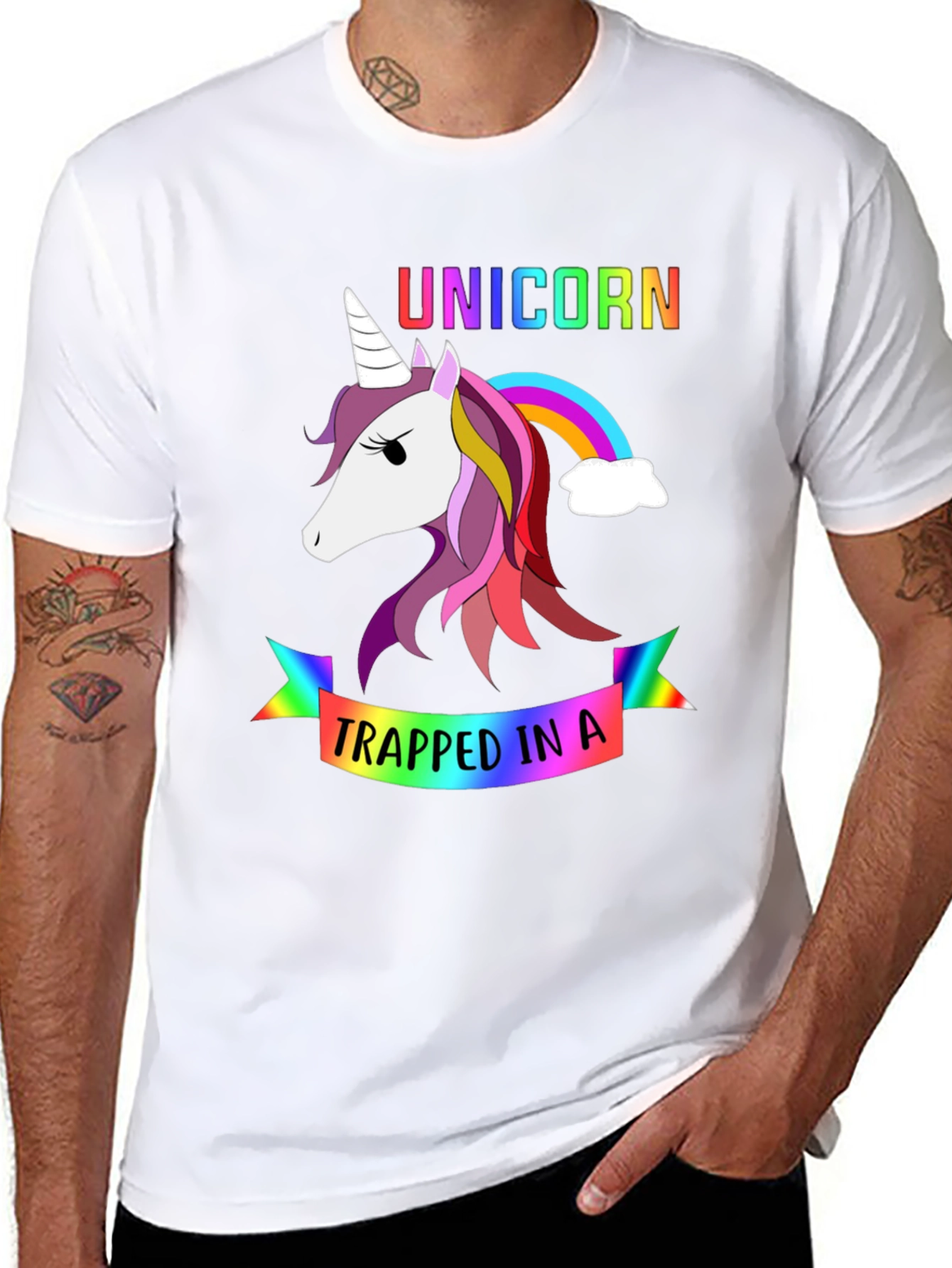 Unicorn Trapped In a Rainbow T-Shirt