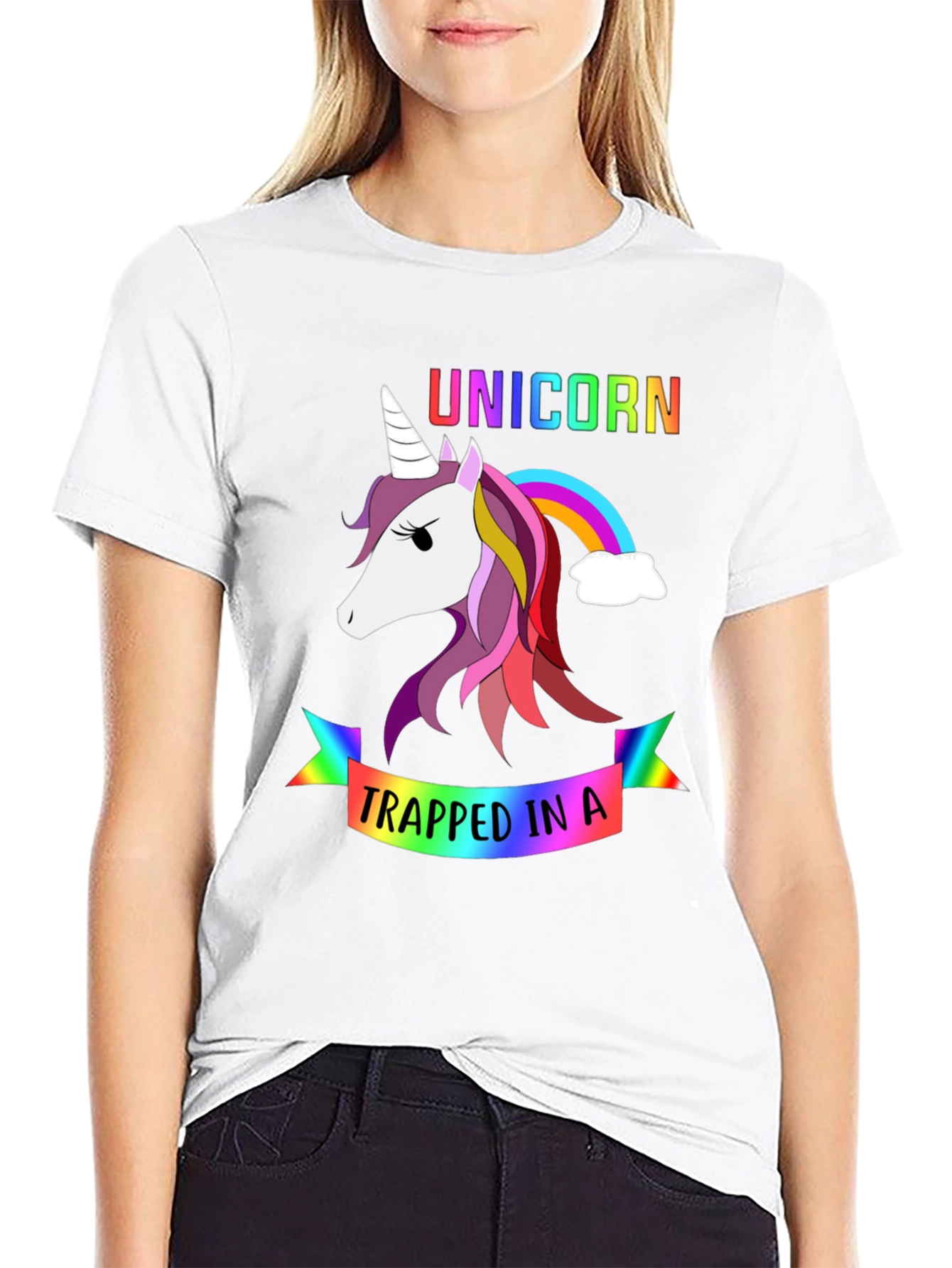 Unicorn Trapped In a Rainbow T-Shirt