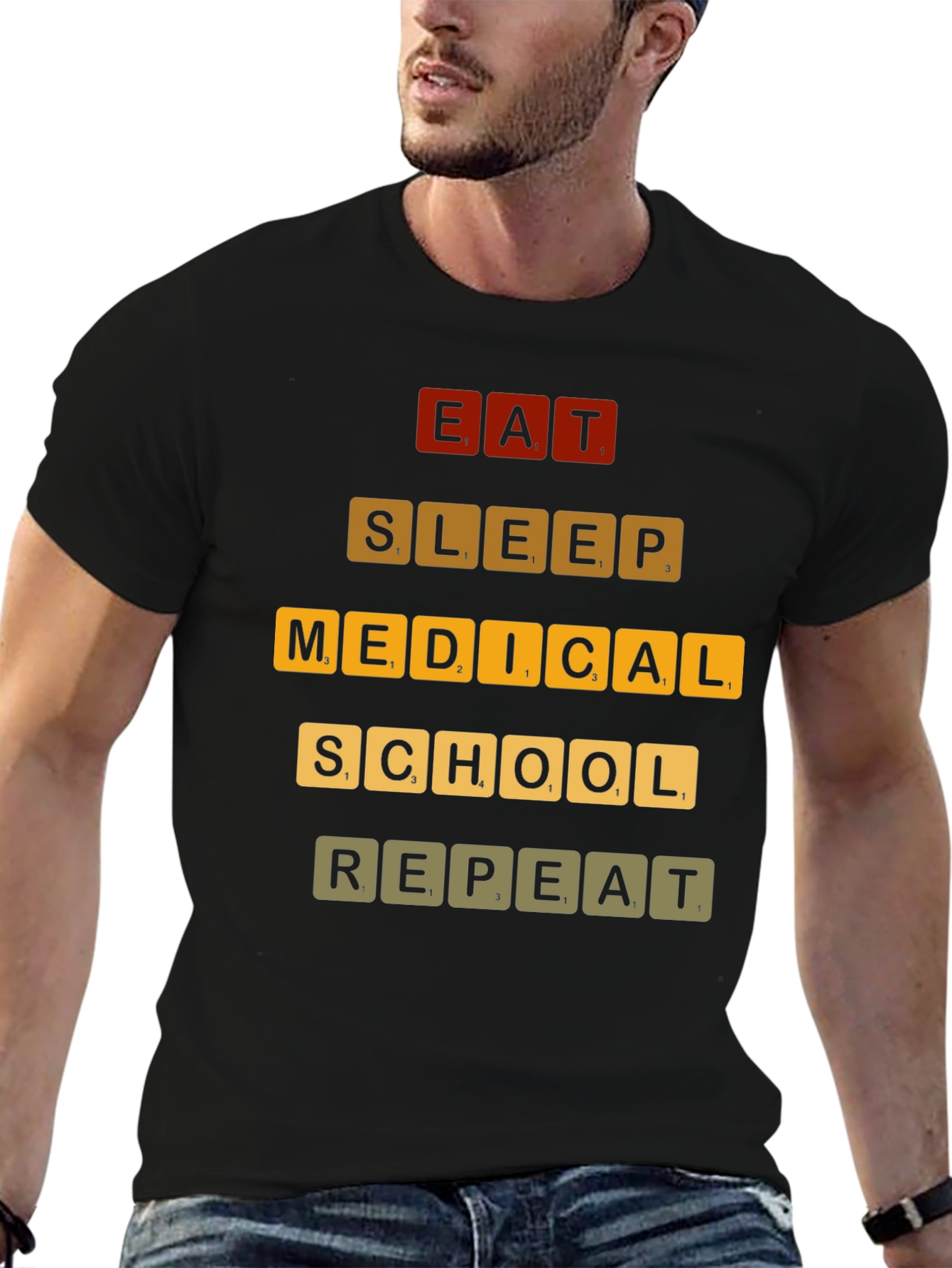 Eat Sleep Medical School Repeat Graphic T-Shirt