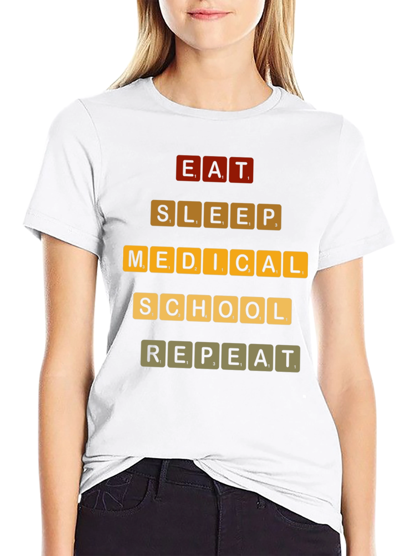 Eat Sleep Medical School Repeat Graphic T-Shirt