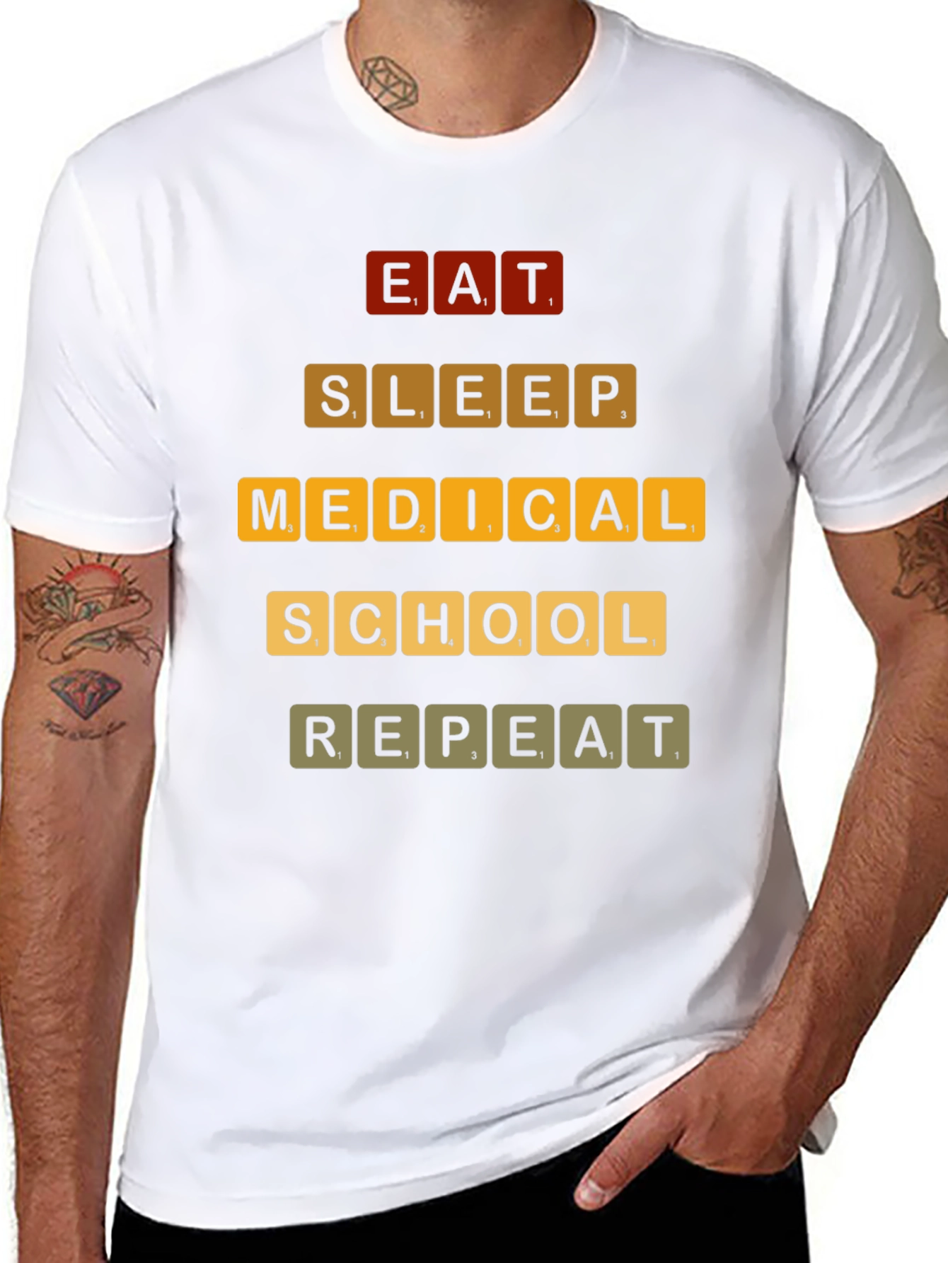 Eat Sleep Medical School Repeat Graphic T-Shirt