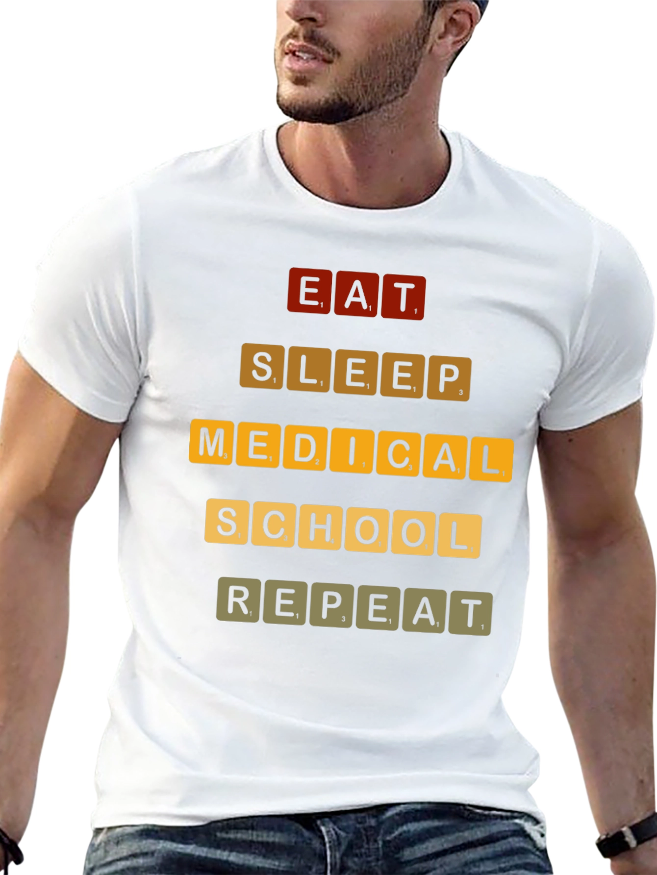 Eat Sleep Medical School Repeat Graphic T-Shirt
