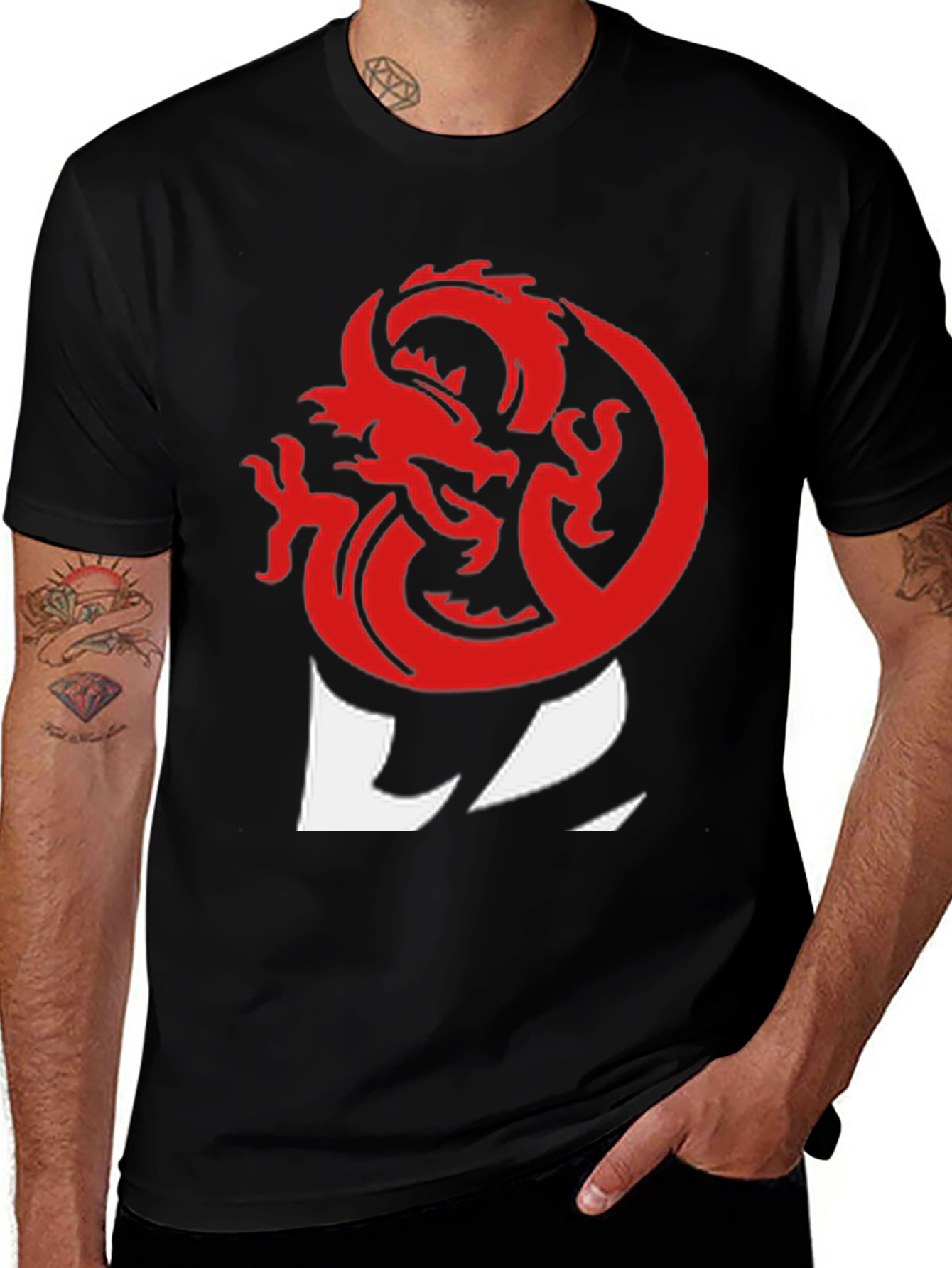 Red Dragon D&D T-Shirt - Black