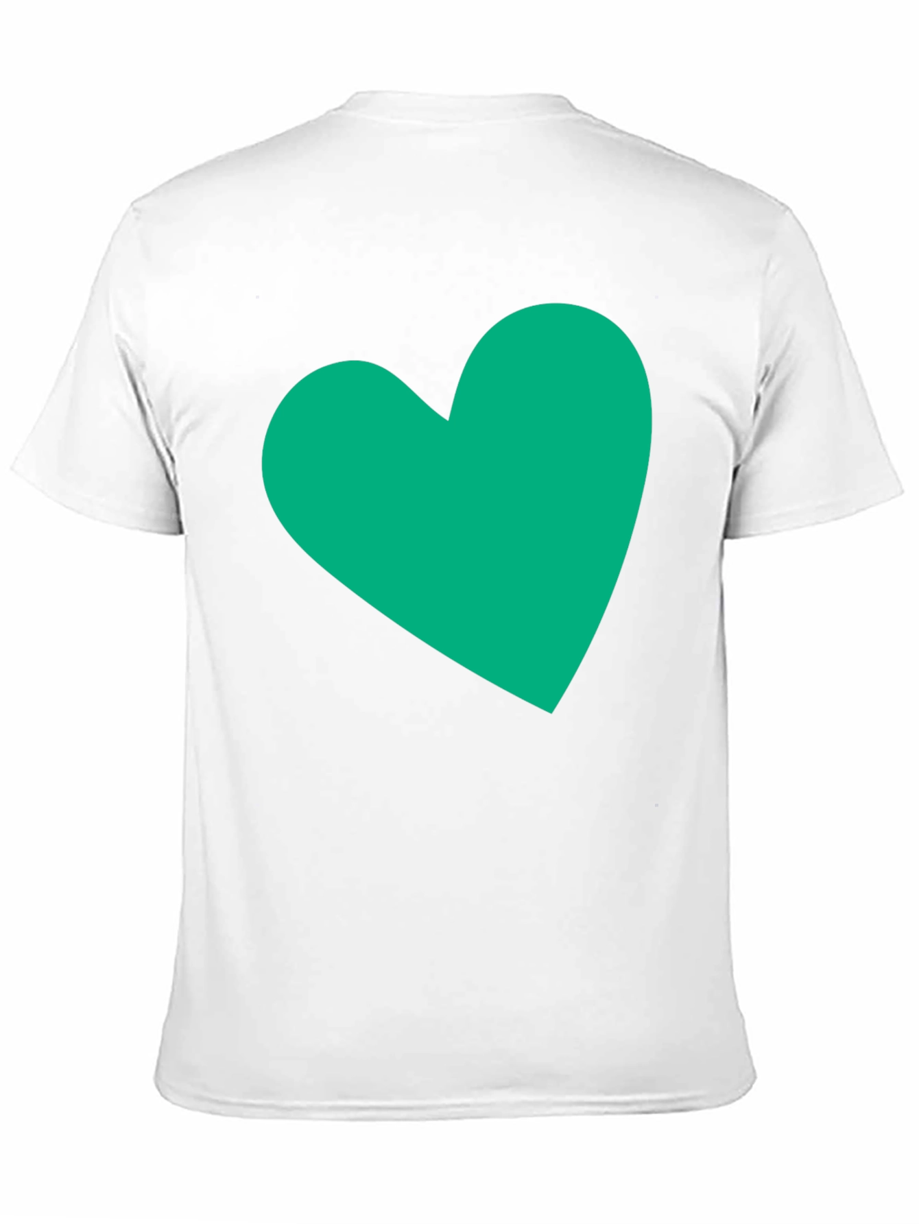 Black Tee with Green Heart Graphic