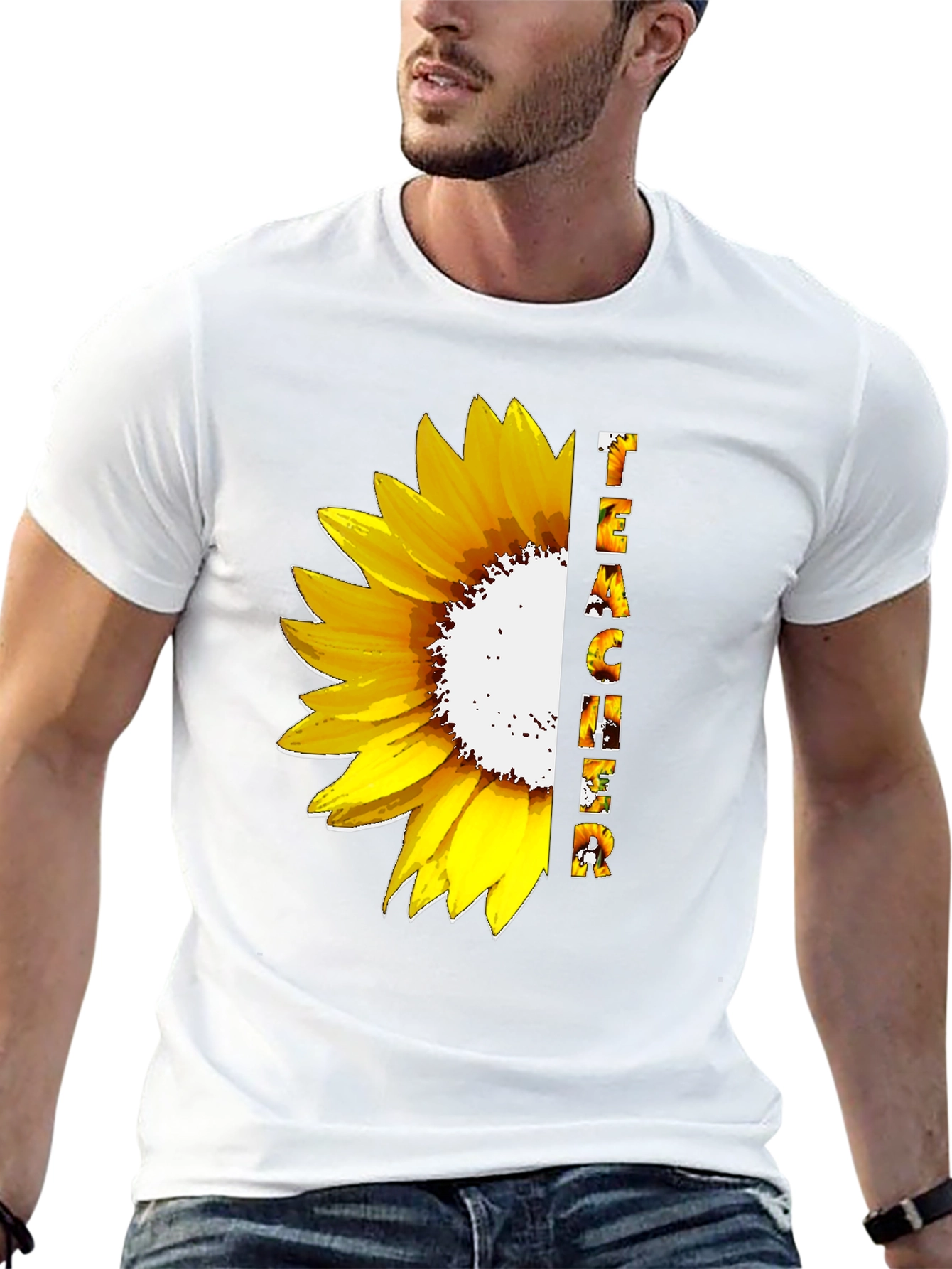 Sunflower Teacher Graphic T-Shirt