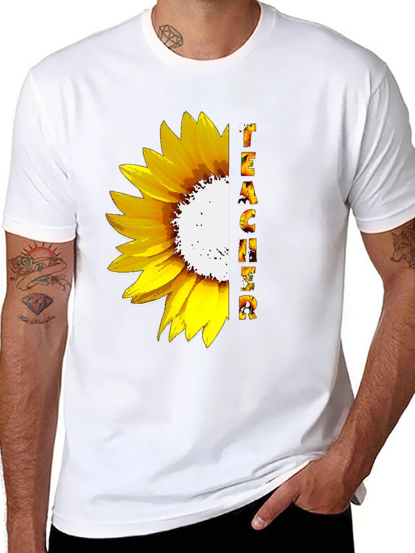 Sunflower Teacher Graphic T-Shirt