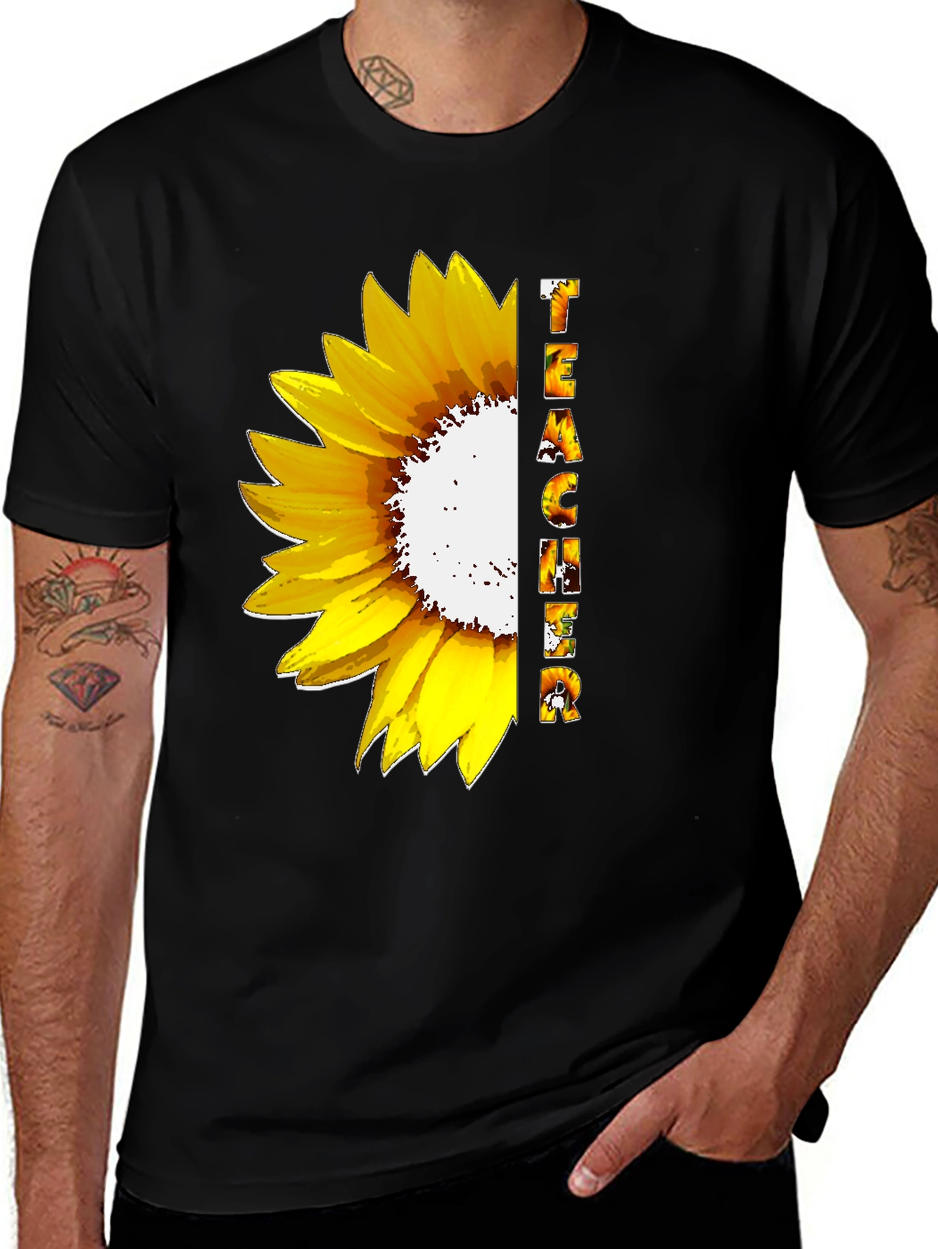 Sunflower Teacher Graphic T-Shirt