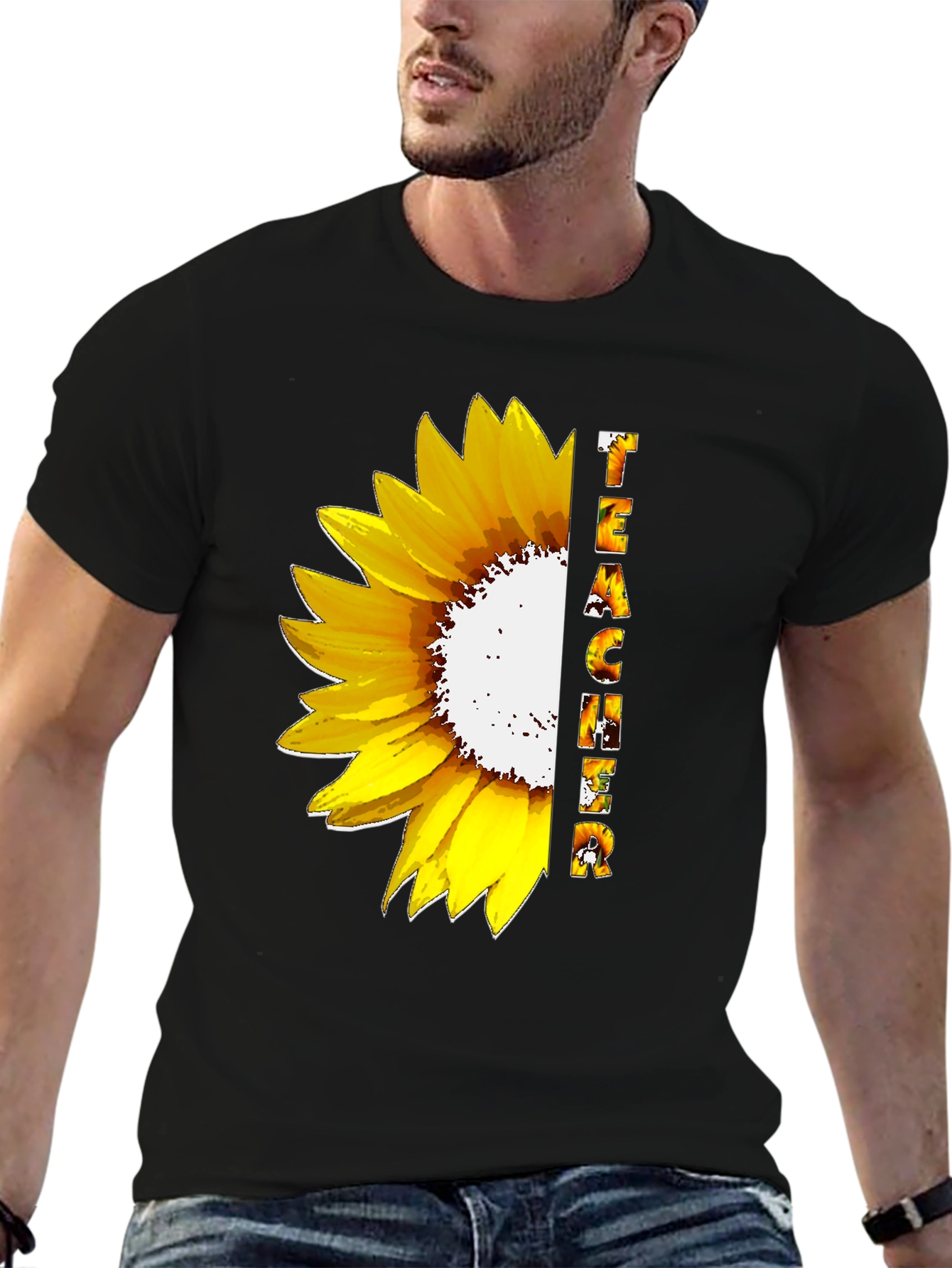 Sunflower Teacher Graphic T-Shirt