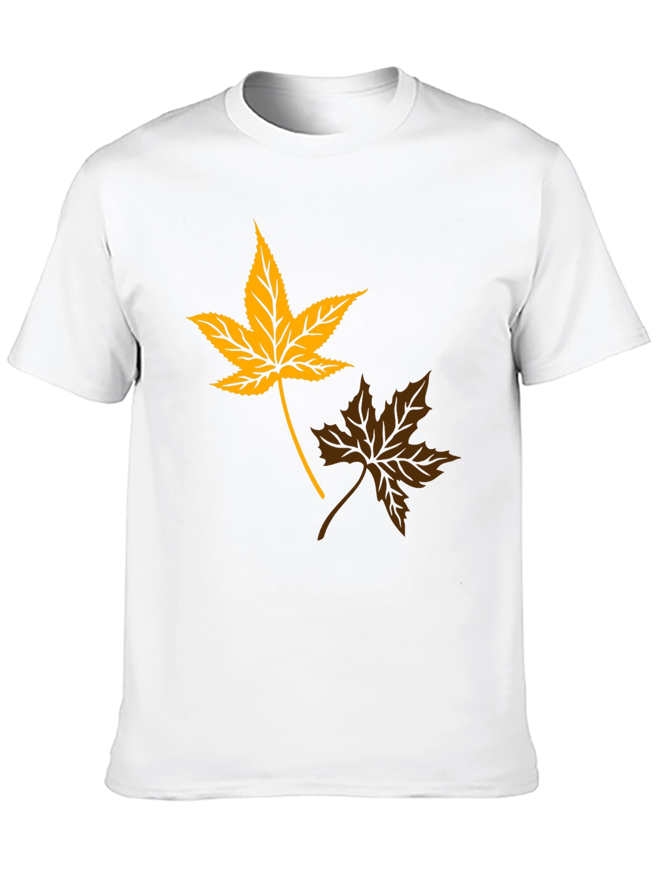 Autumn Leaf Graphic Tee - Stylish Black T-Shirt