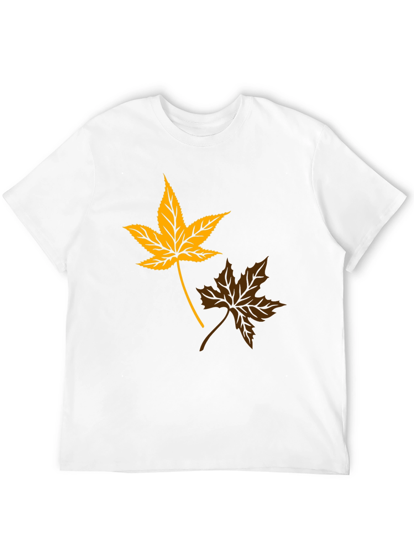 Autumn Leaf Graphic Tee - Stylish Black T-Shirt