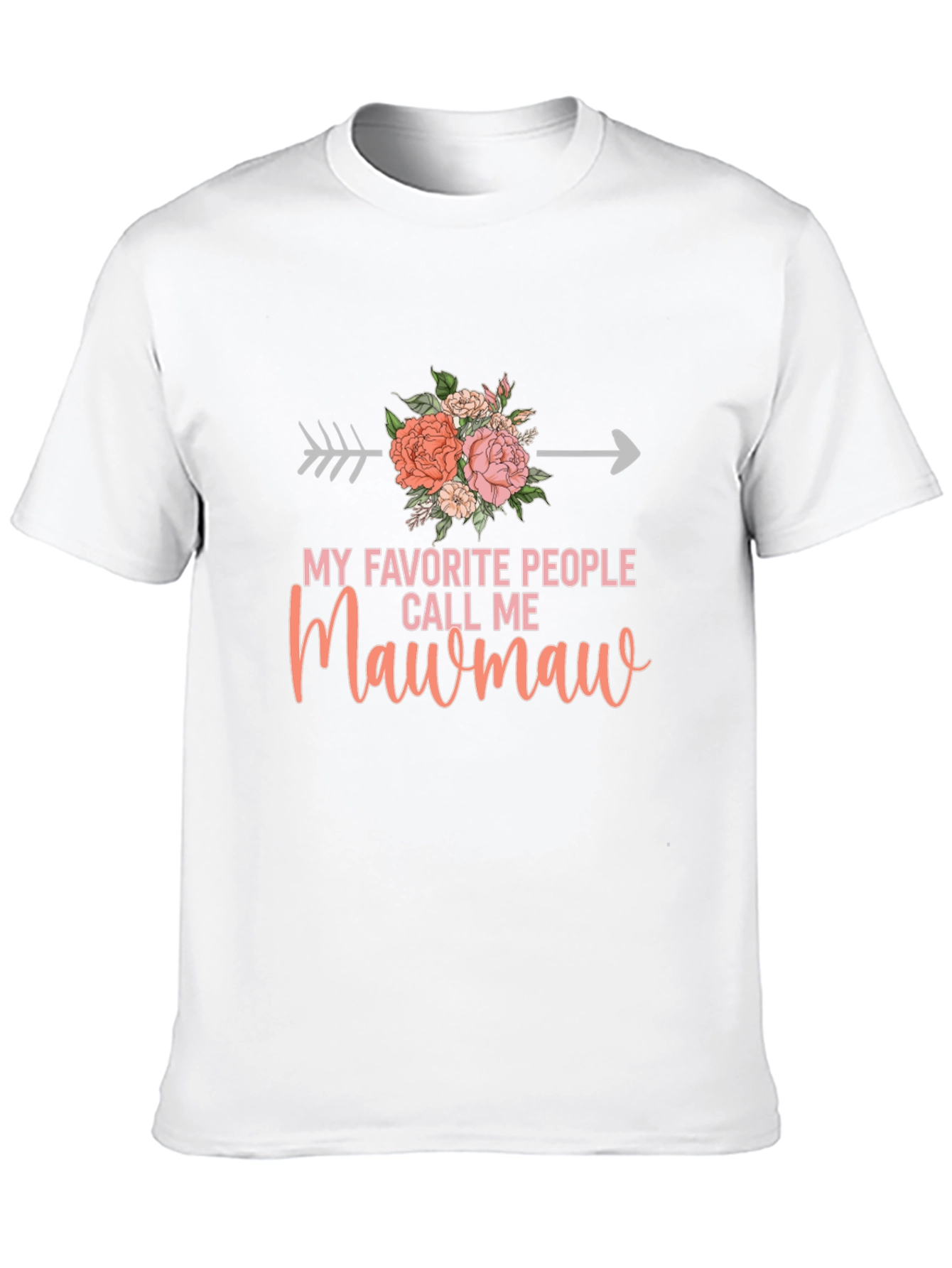 Mawmaw Arrow Floral Graphic T-Shirt - Black