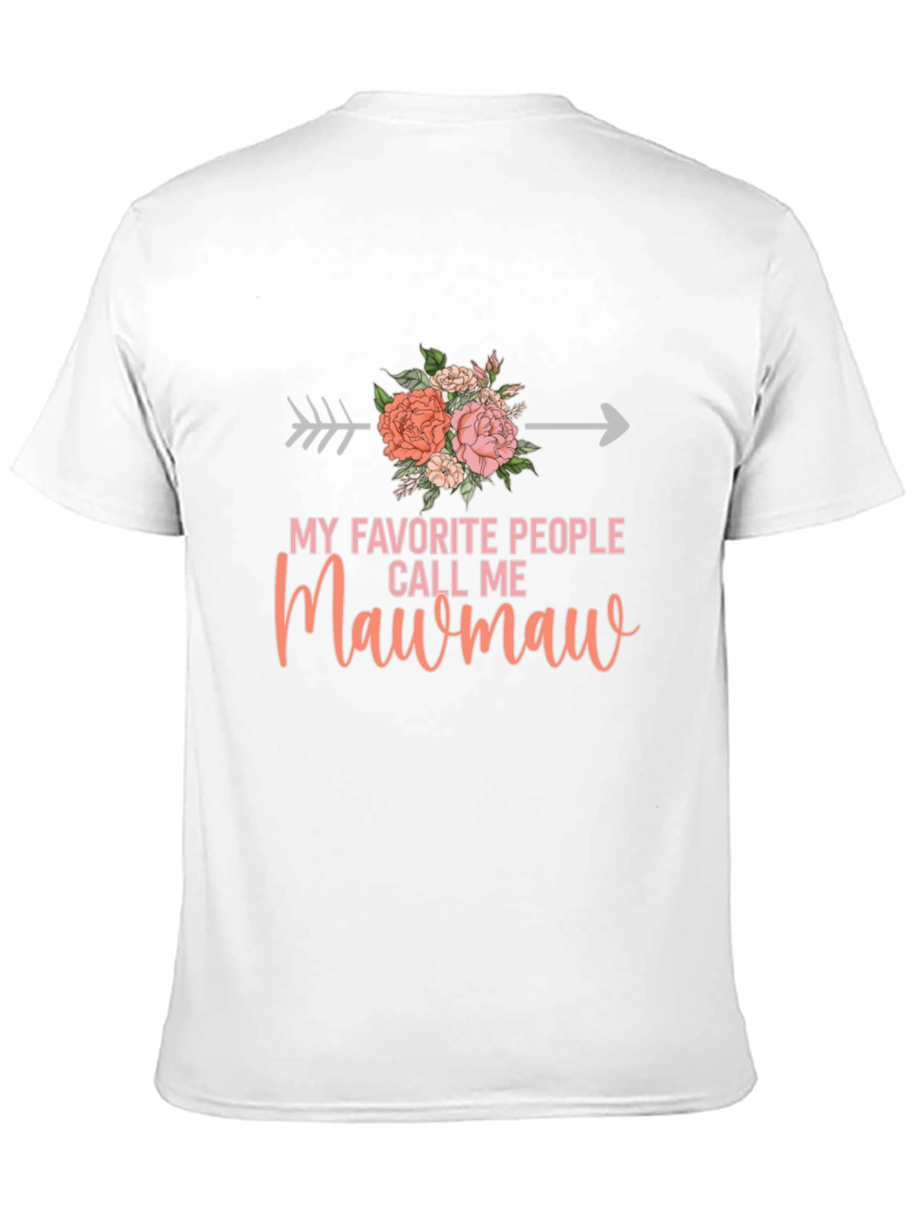 Mawmaw Arrow Floral Graphic T-Shirt - Black