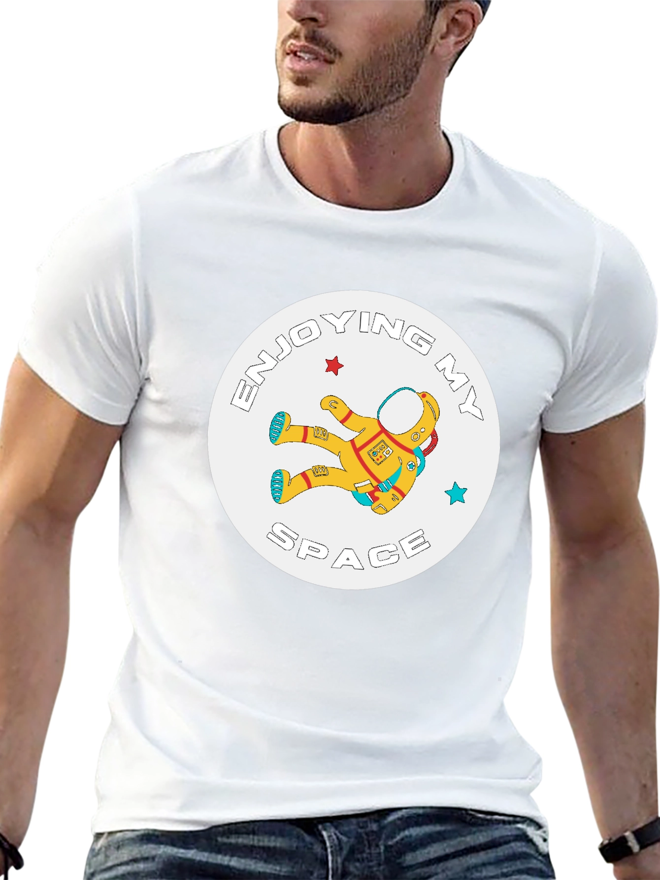 Enjoying My Space Astronaut Graphic T-Shirt