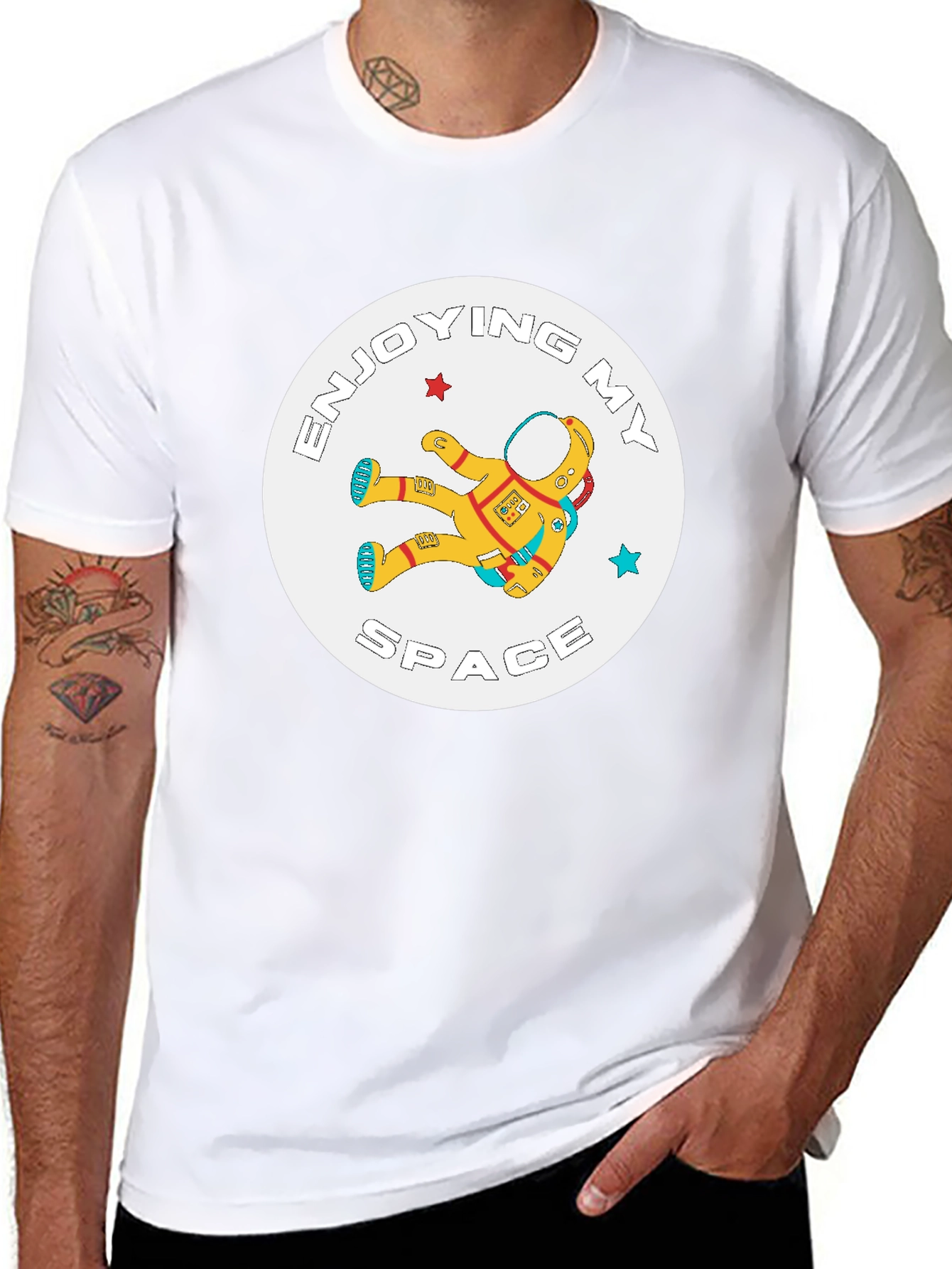 Enjoying My Space Astronaut Graphic T-Shirt