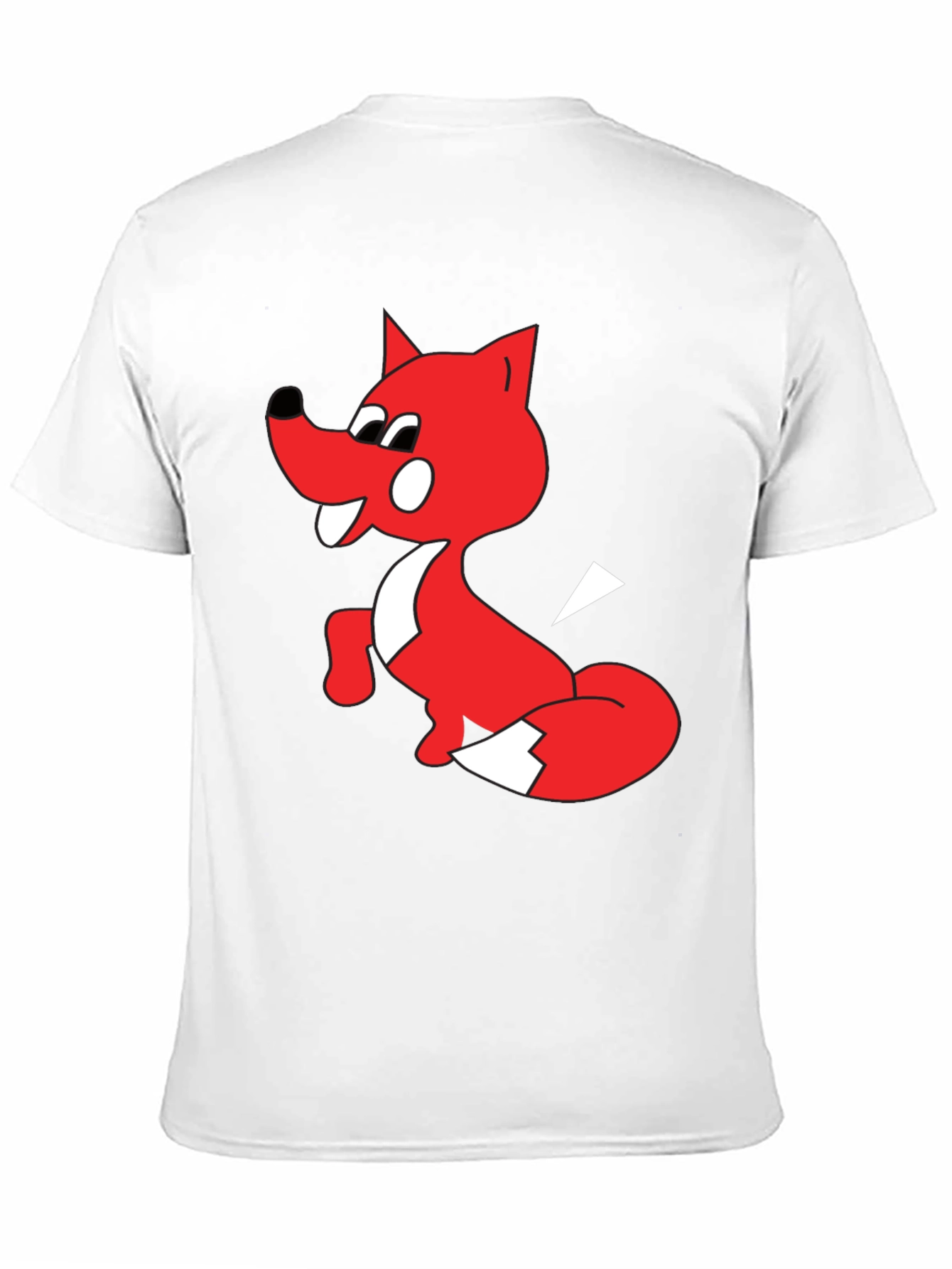 Cartoon Fox Graphic Tee - Unisex Black T-Shirt