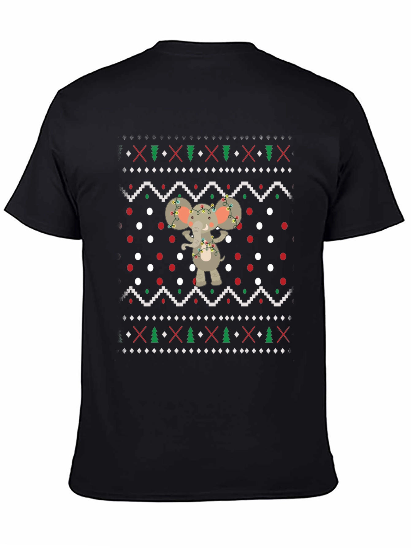 Ugly Christmas Sweater Elephant T-Shirt