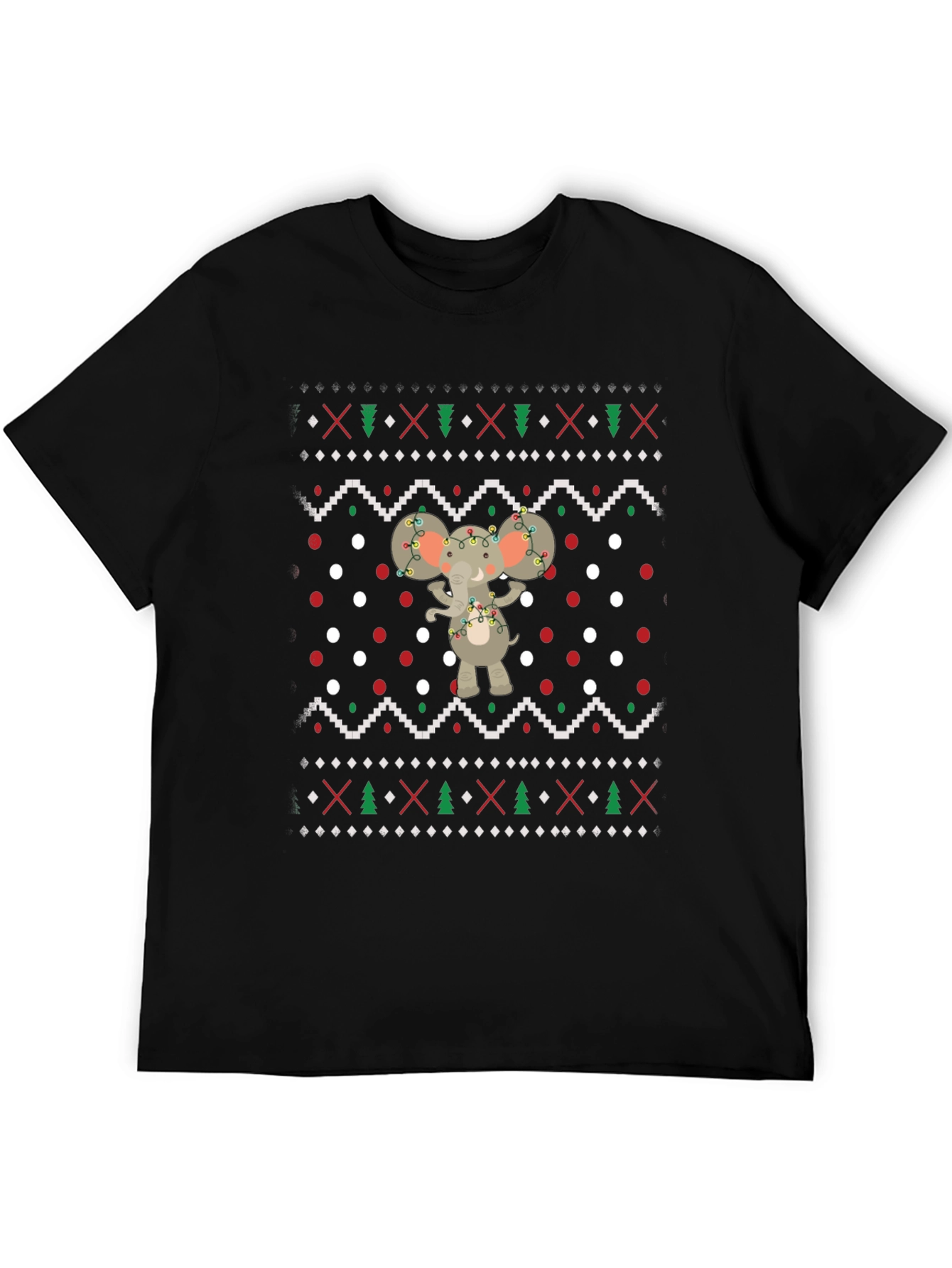 Ugly Christmas Sweater Elephant T-Shirt