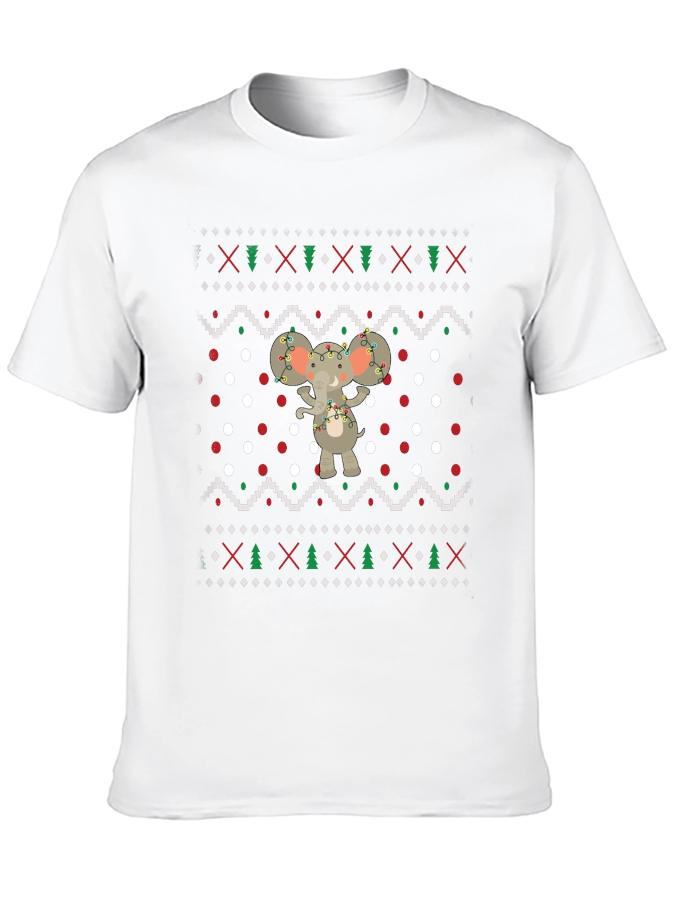 Ugly Christmas Sweater Elephant T-Shirt