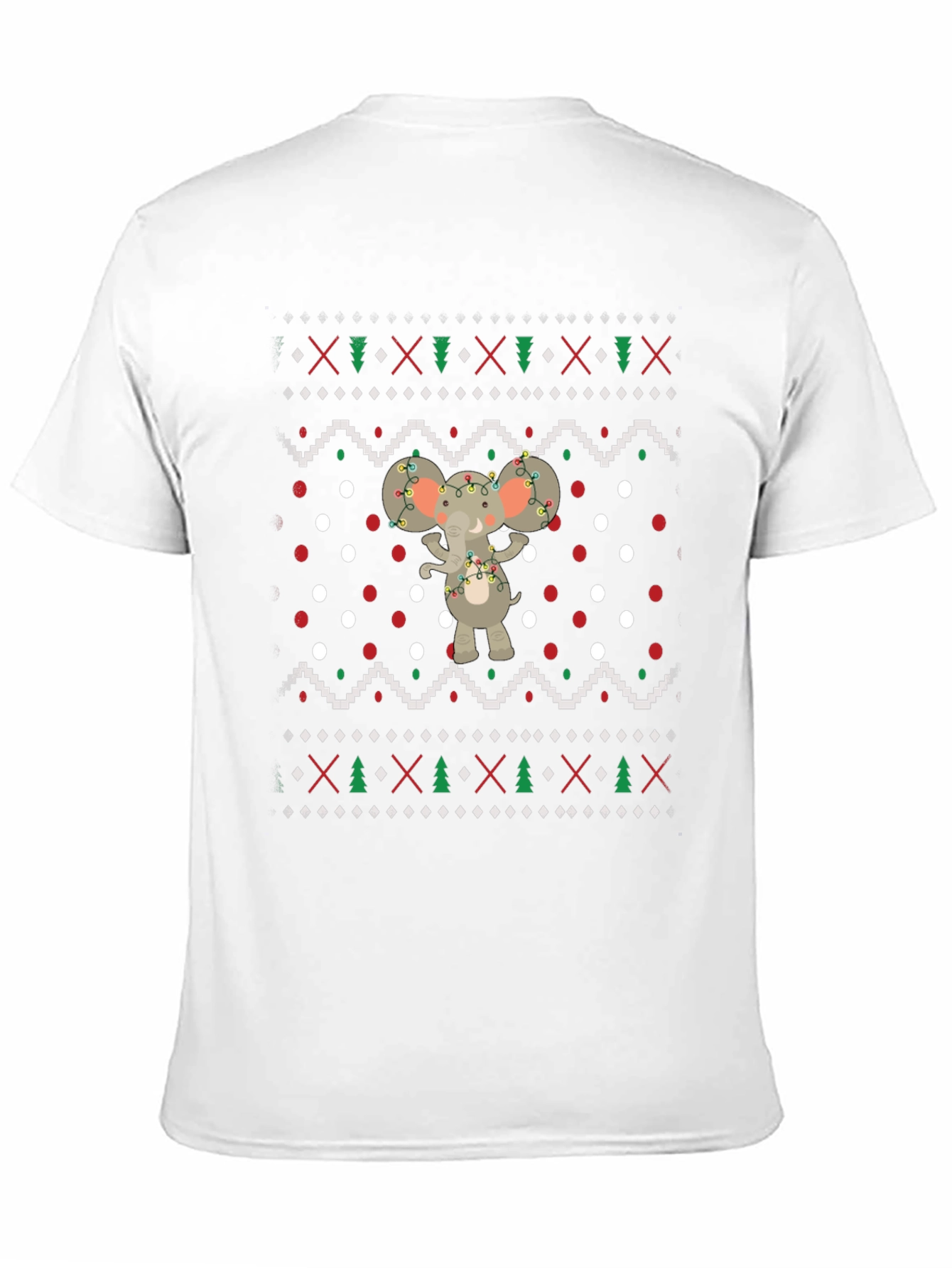 Ugly Christmas Sweater Elephant T-Shirt