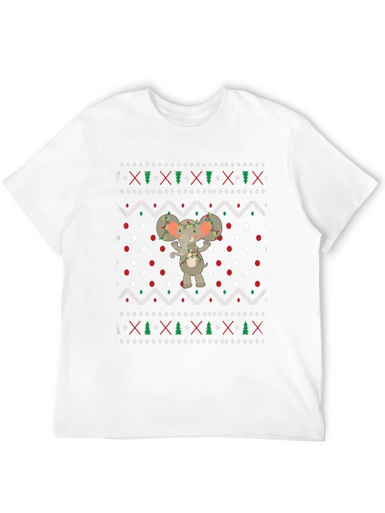 Ugly Christmas Sweater Elephant T-Shirt