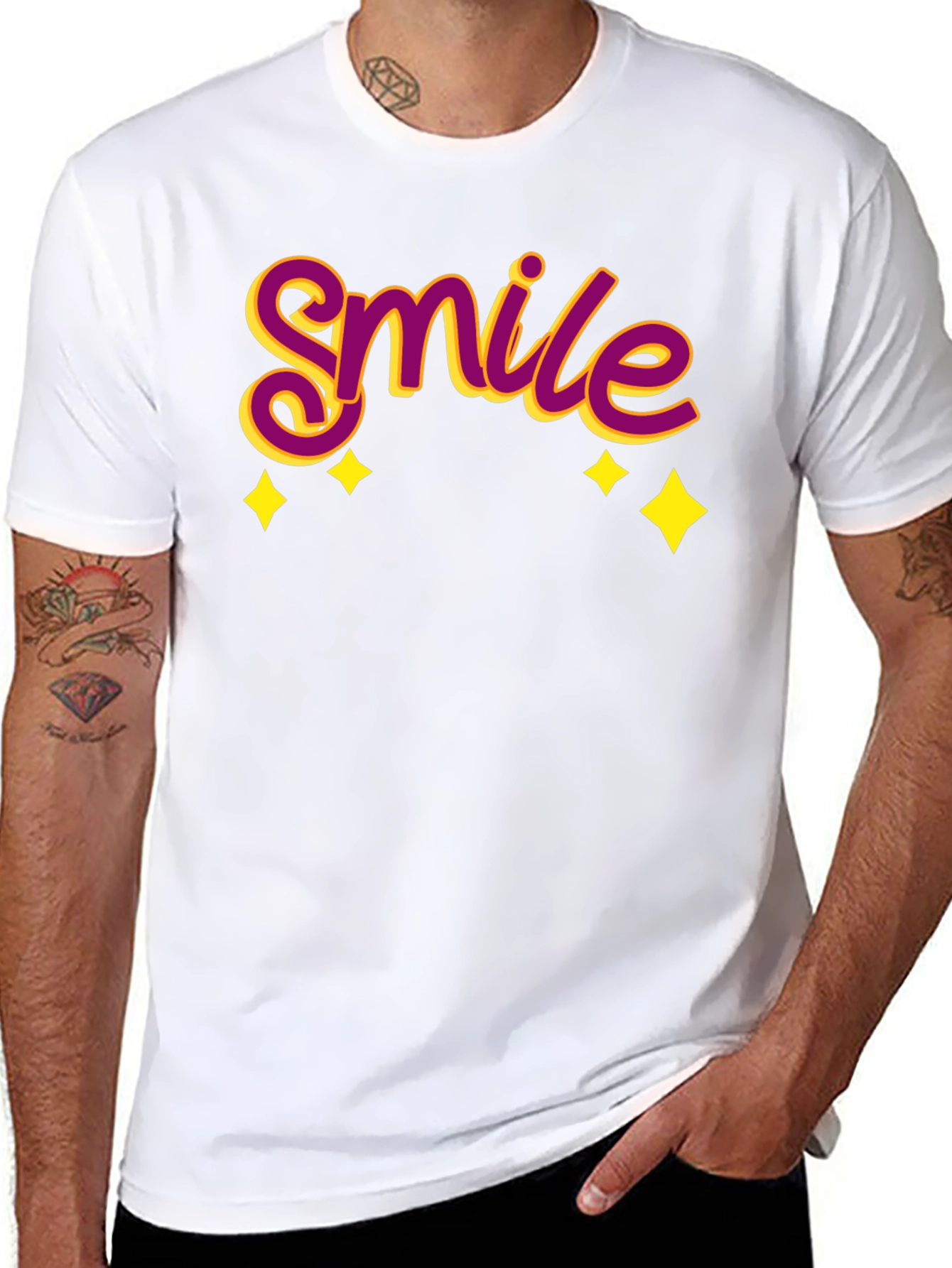 Smile Graphic Black T-Shirt
